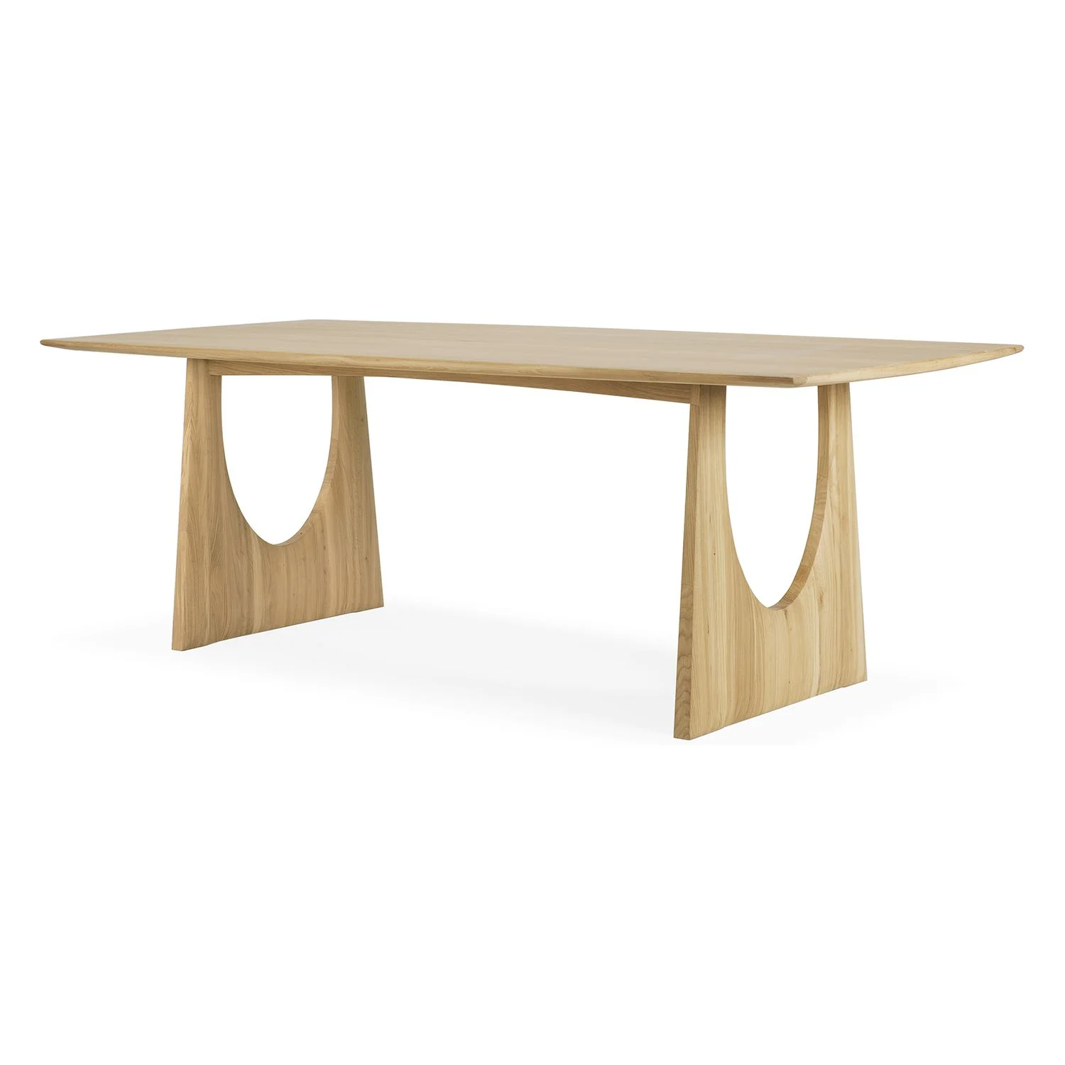 Ethnicraft Oak Geometric Rectangular Dining Table - Image 2