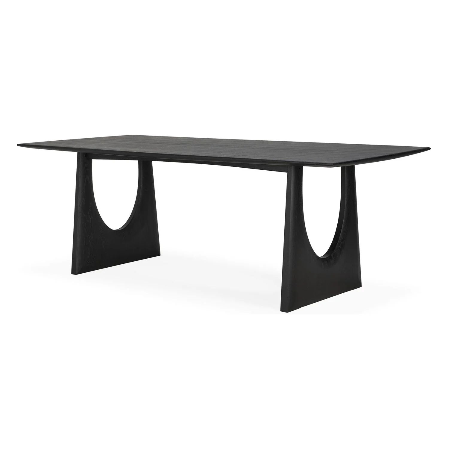 Ethnicraft Oak Geometric Rectangular Dining Table - Image 6