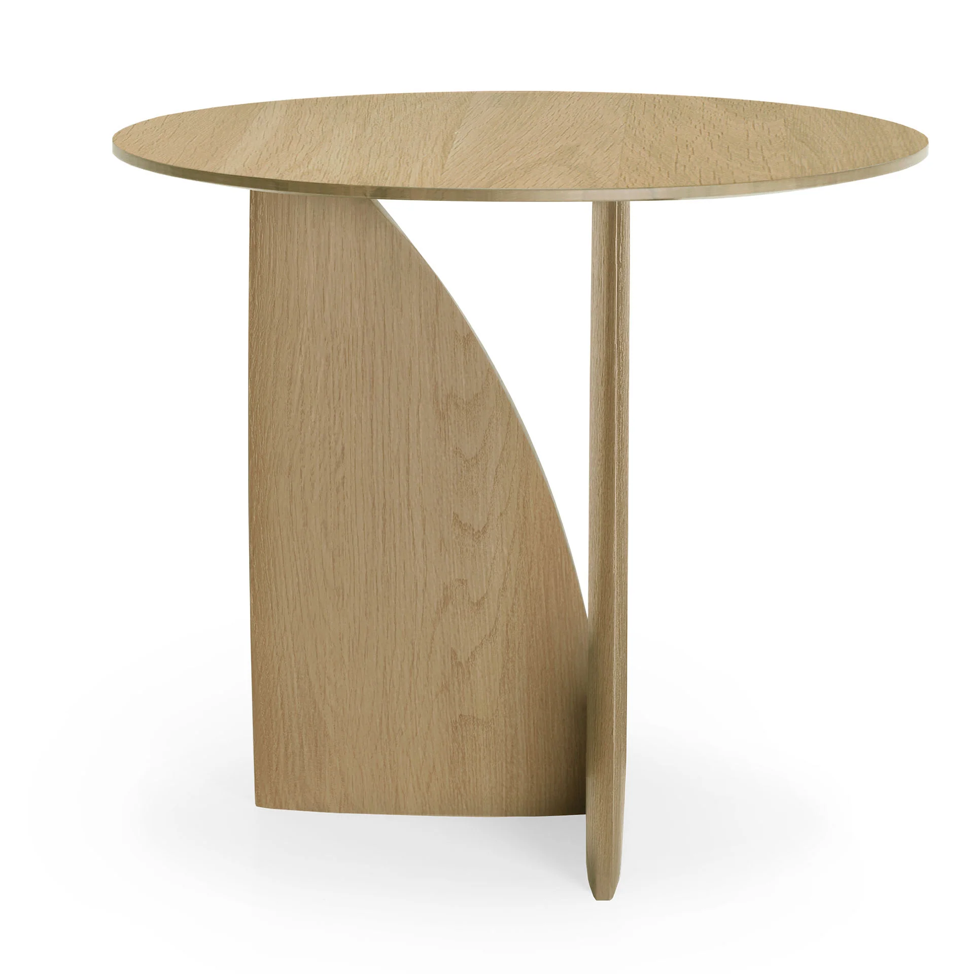 Ethnicraft Oak Geometric Side Table - Image 3