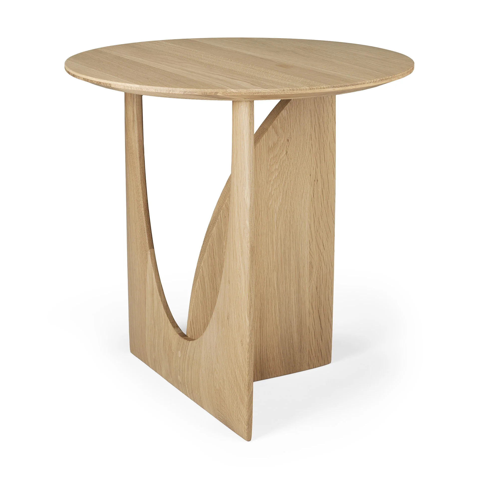 Ethnicraft Oak Geometric Side Table - Image 5