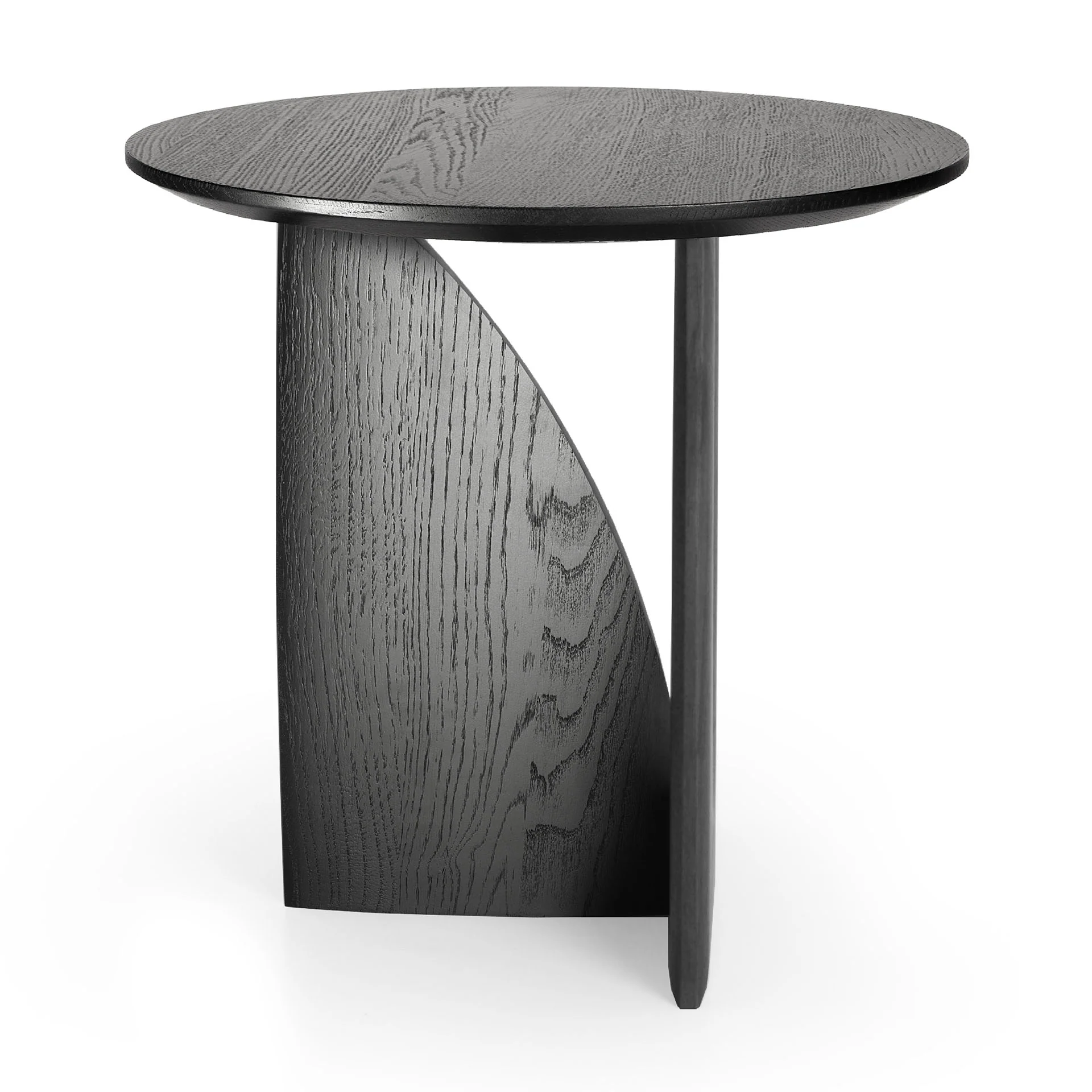 Ethnicraft Oak Geometric Side Table - Image 8
