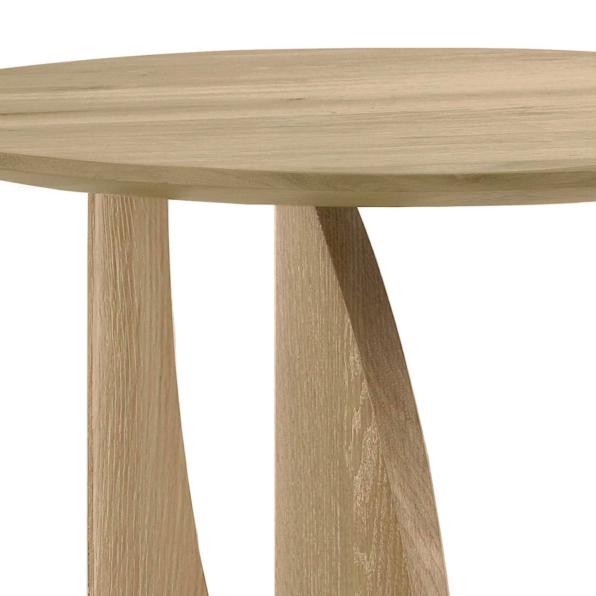 Ethnicraft Oak Geometric Side Table - Image 9