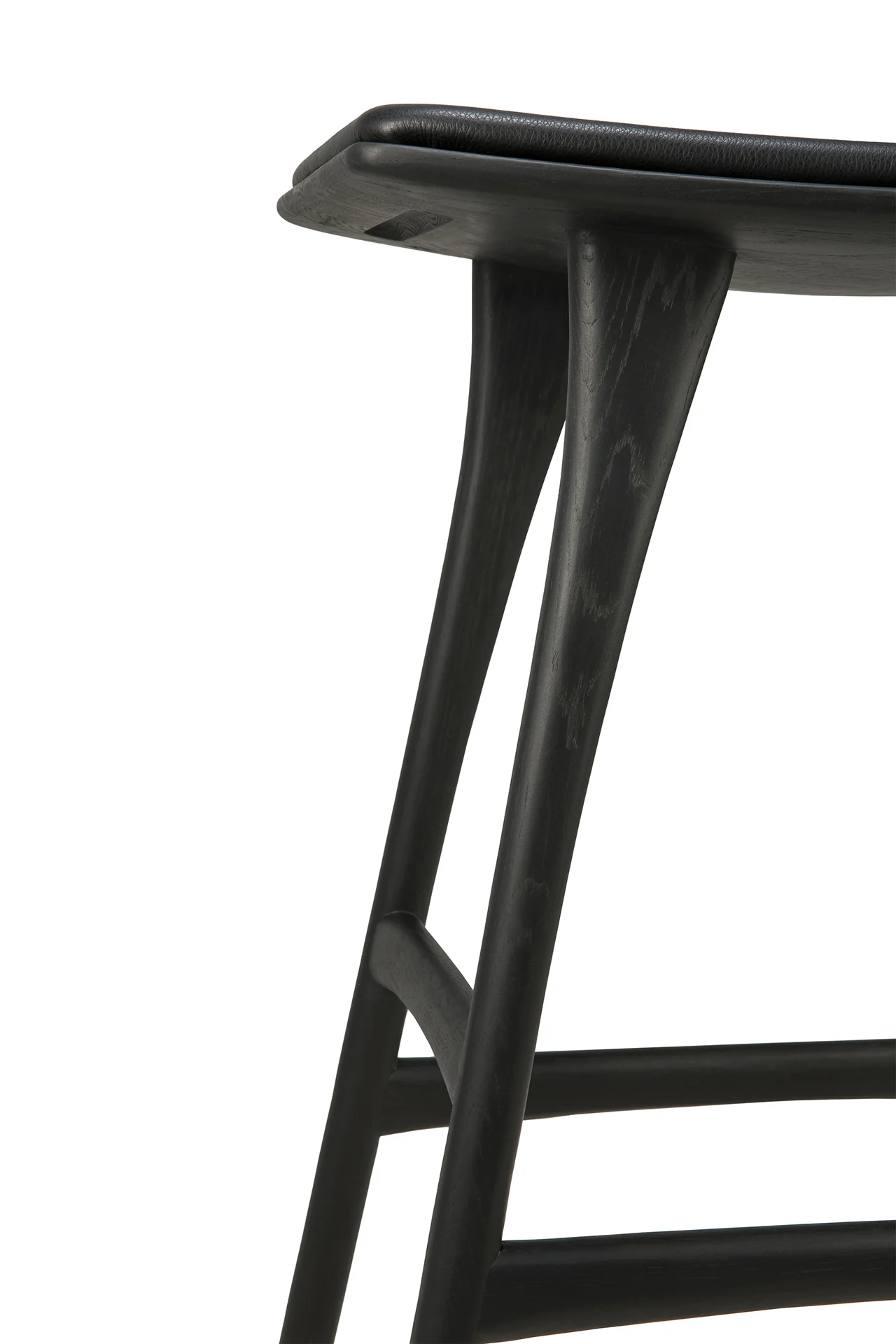 Ethnicraft Oak Osso Counter Stool - Leather - Image 12