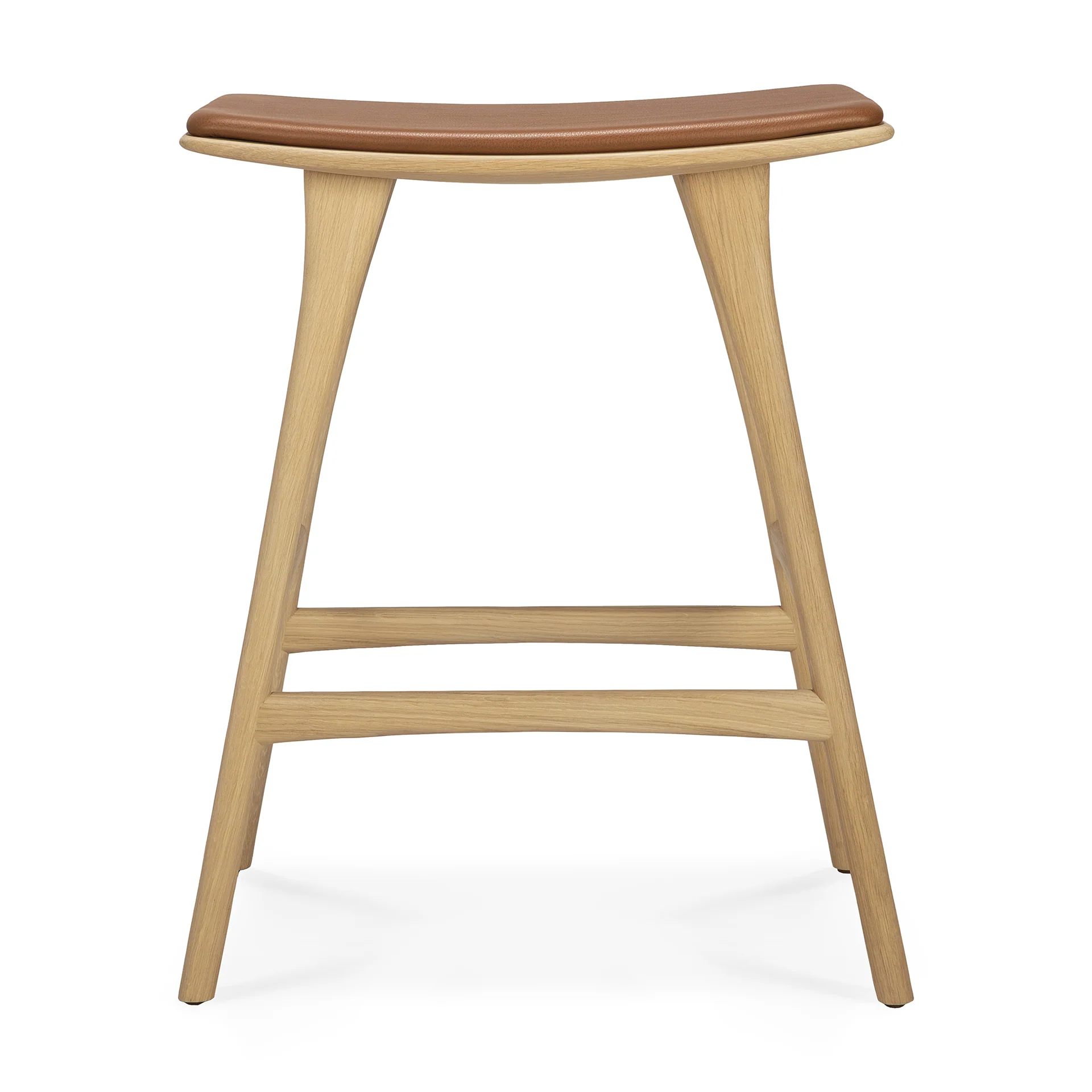 Ethnicraft Oak Osso Counter Stool - Leather - Image 2