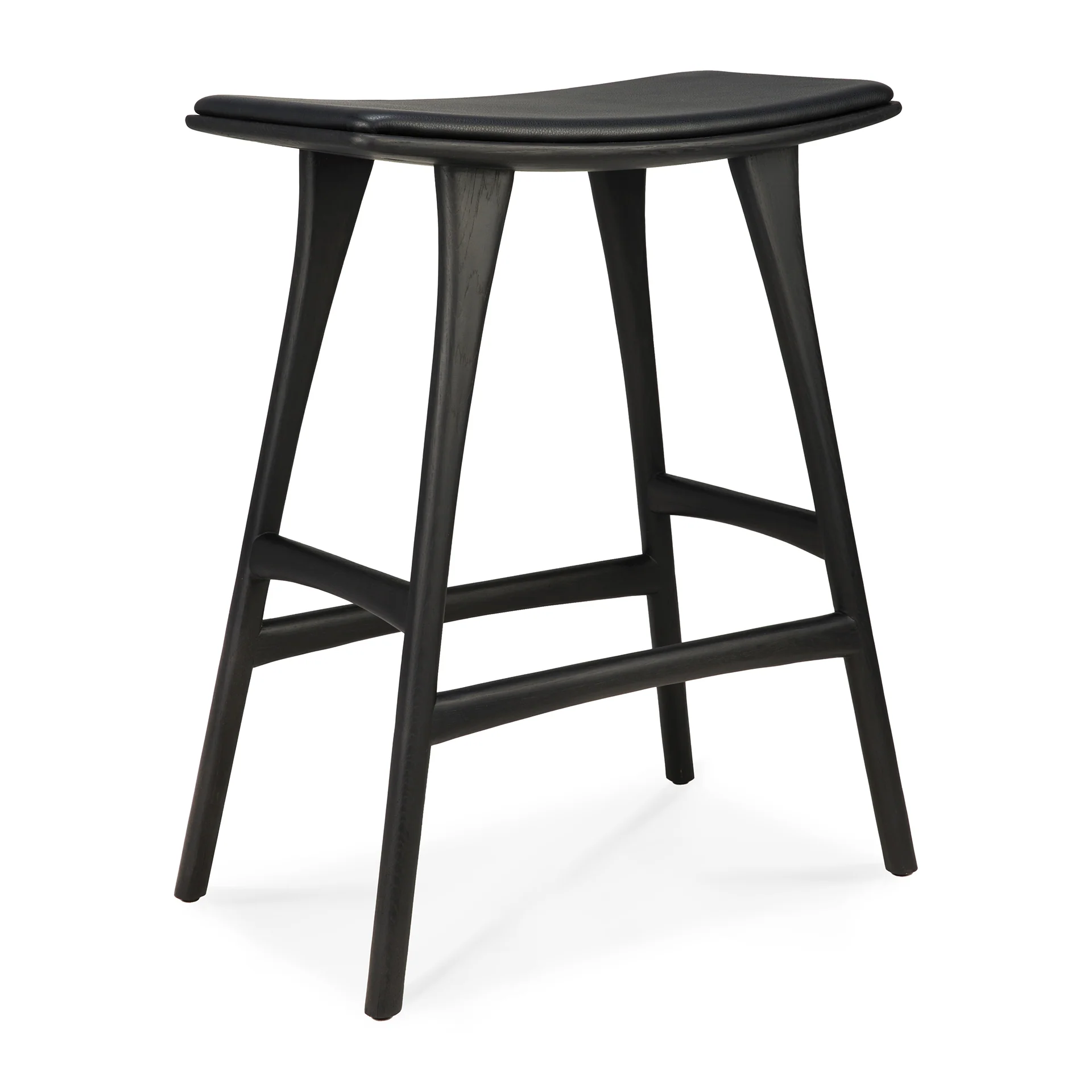 Ethnicraft Oak Osso Counter Stool - Leather - Image 4