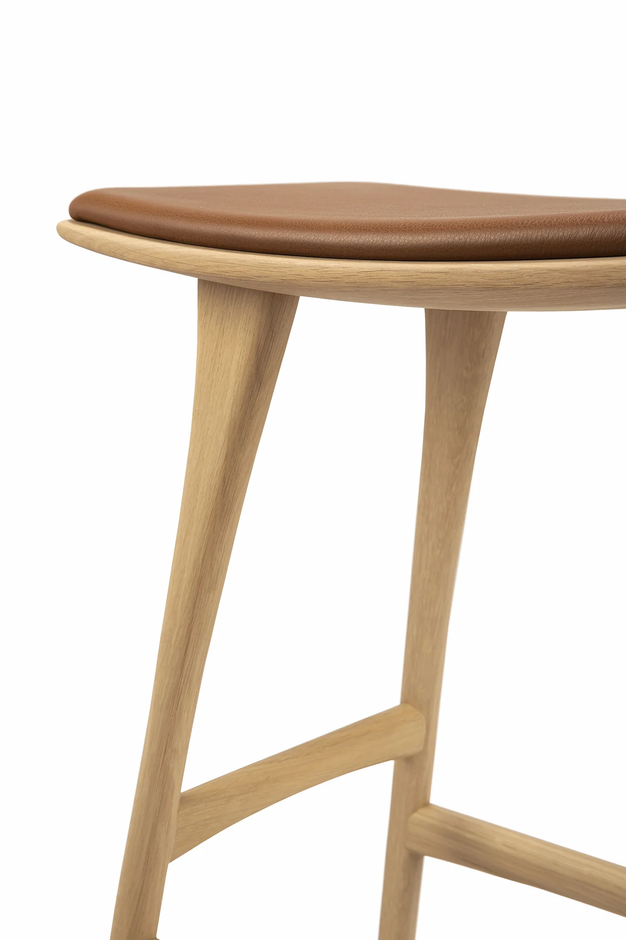Ethnicraft Oak Osso Counter Stool - Leather - Image 7
