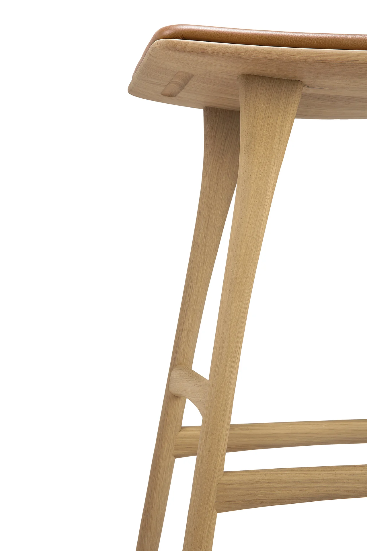Ethnicraft Oak Osso Counter Stool - Leather - Image 8