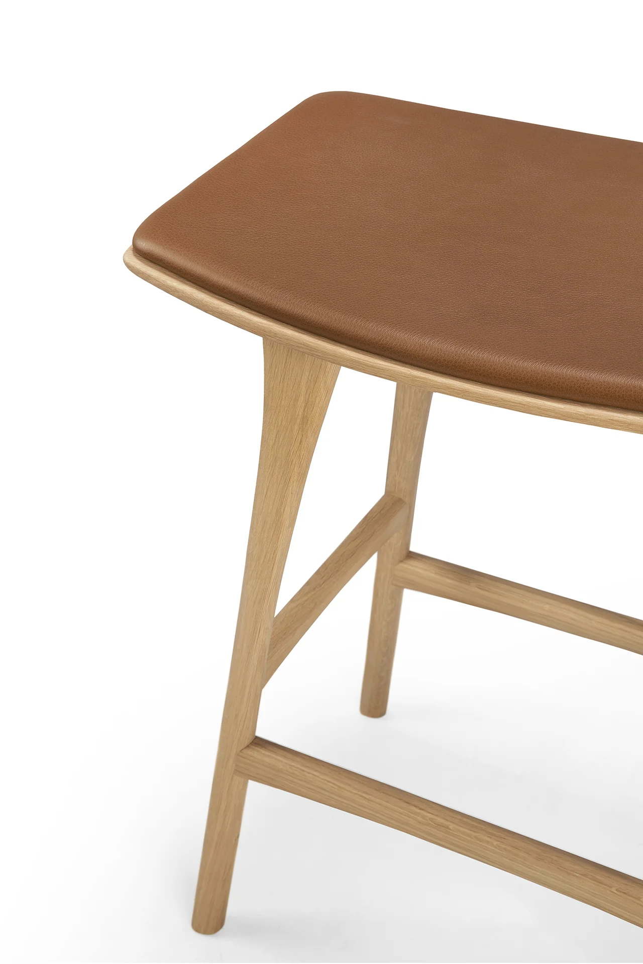Ethnicraft Oak Osso Counter Stool - Leather - Image 9