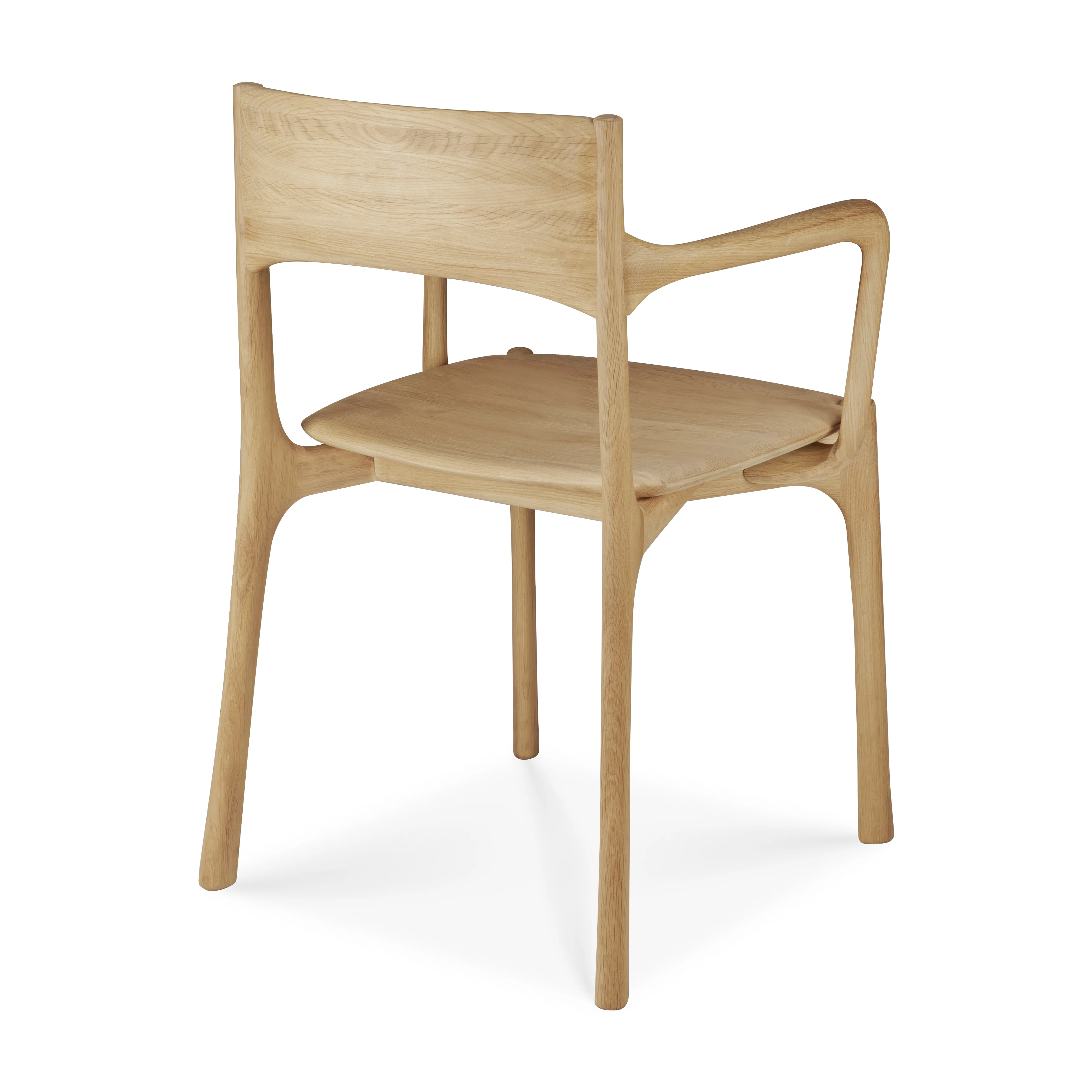 Ethnicraft Oak PI Dining Chair with Armrest - Image 4