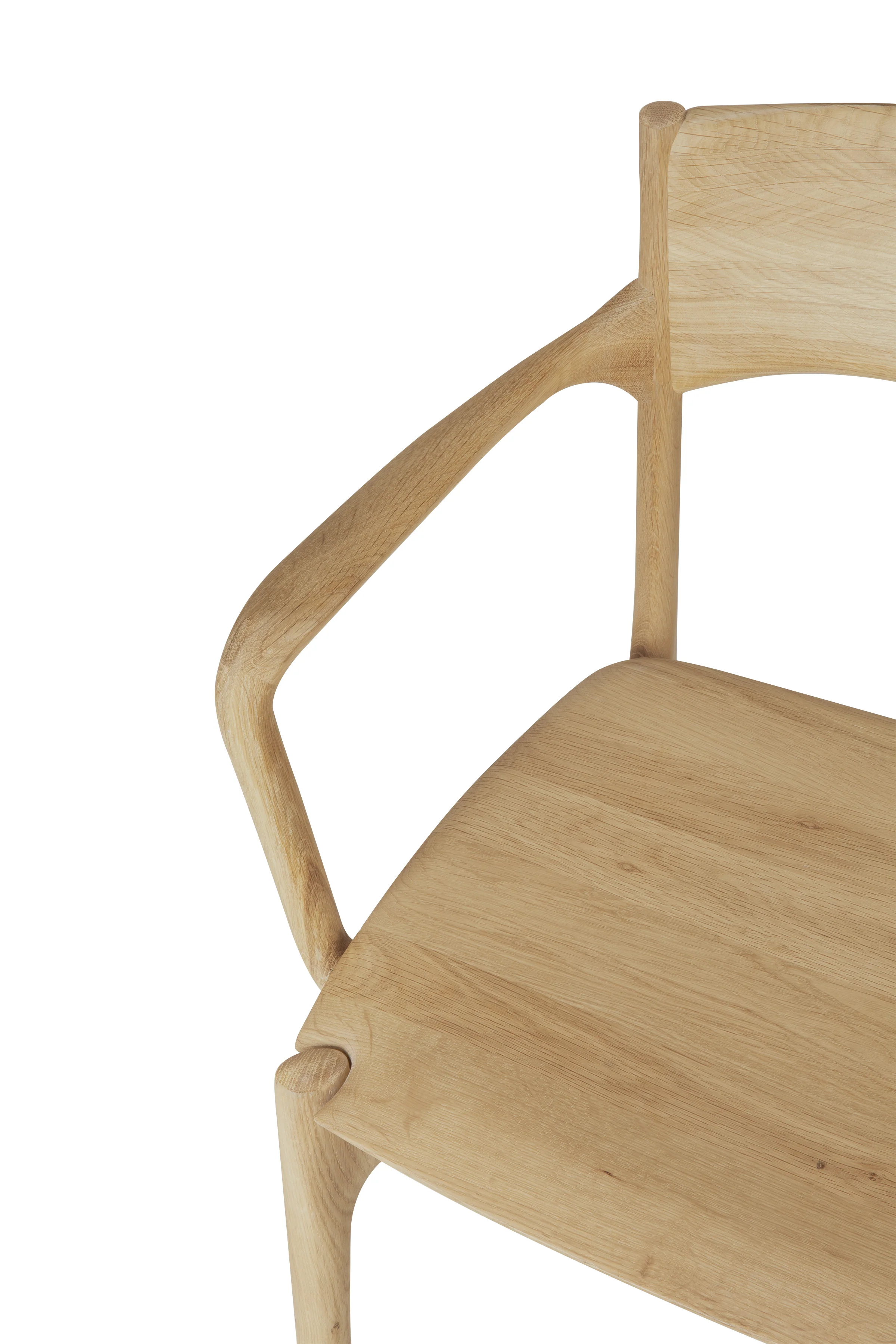 Ethnicraft Oak PI Dining Chair with Armrest - Image 6