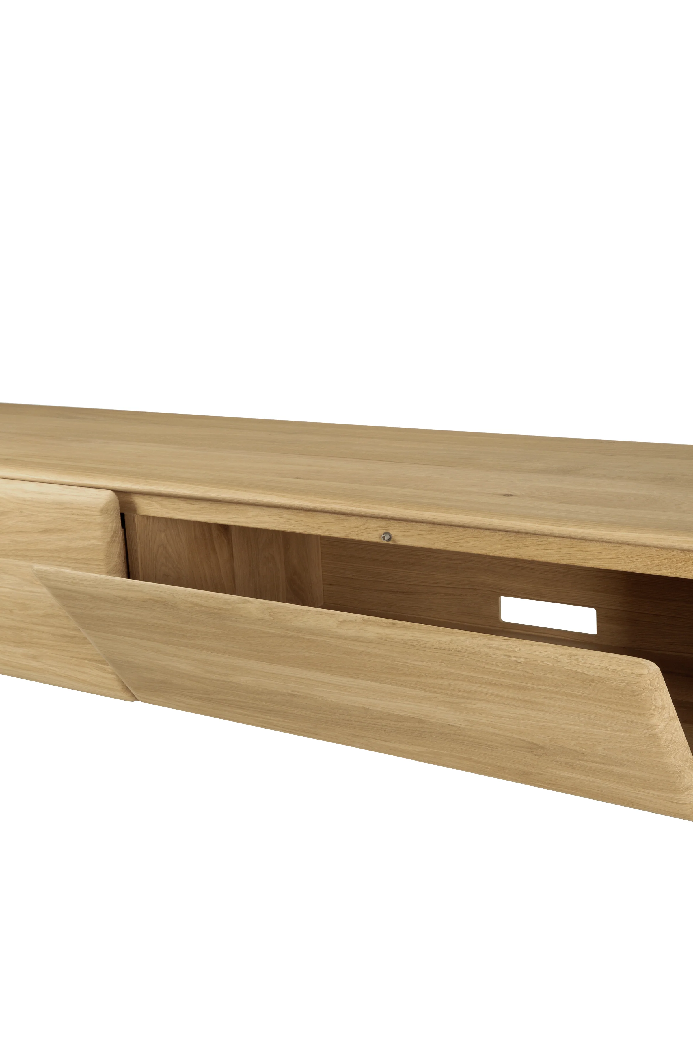 Ethnicraft Oak PI TV Cupboard - 1 Flip-down Door/2 Drawers - Image 7