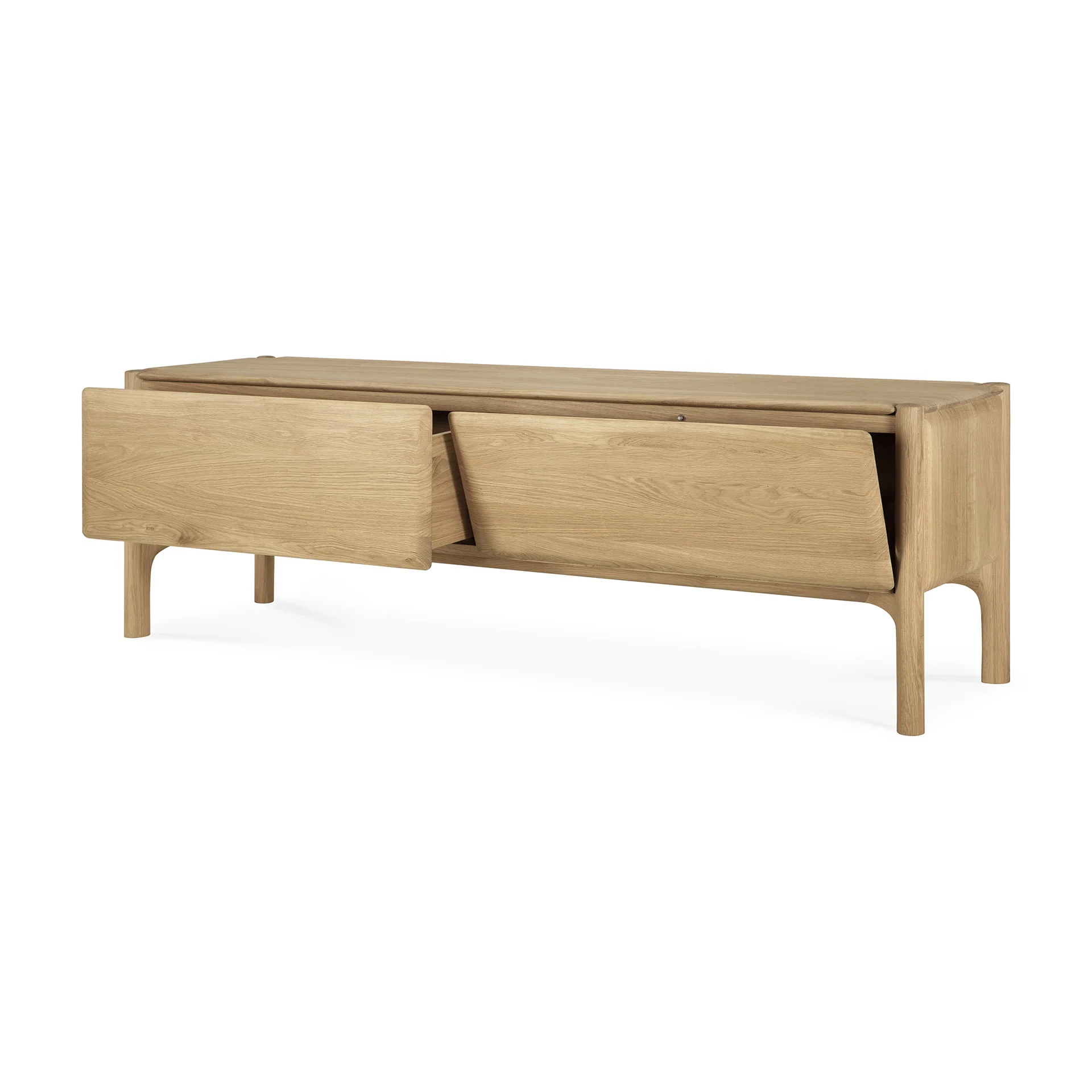 Ethnicraft Oak PI TV Cupboard - 1 Flip-down Door/1 Drawers - Image 3