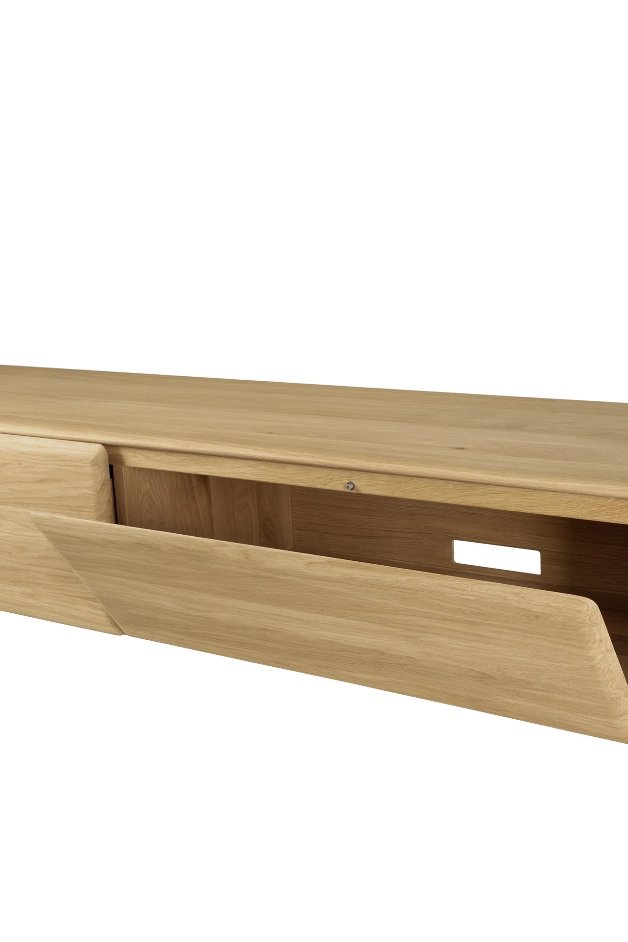 Ethnicraft Oak PI TV Cupboard - 1 Flip-down Door/1 Drawers - Image 5