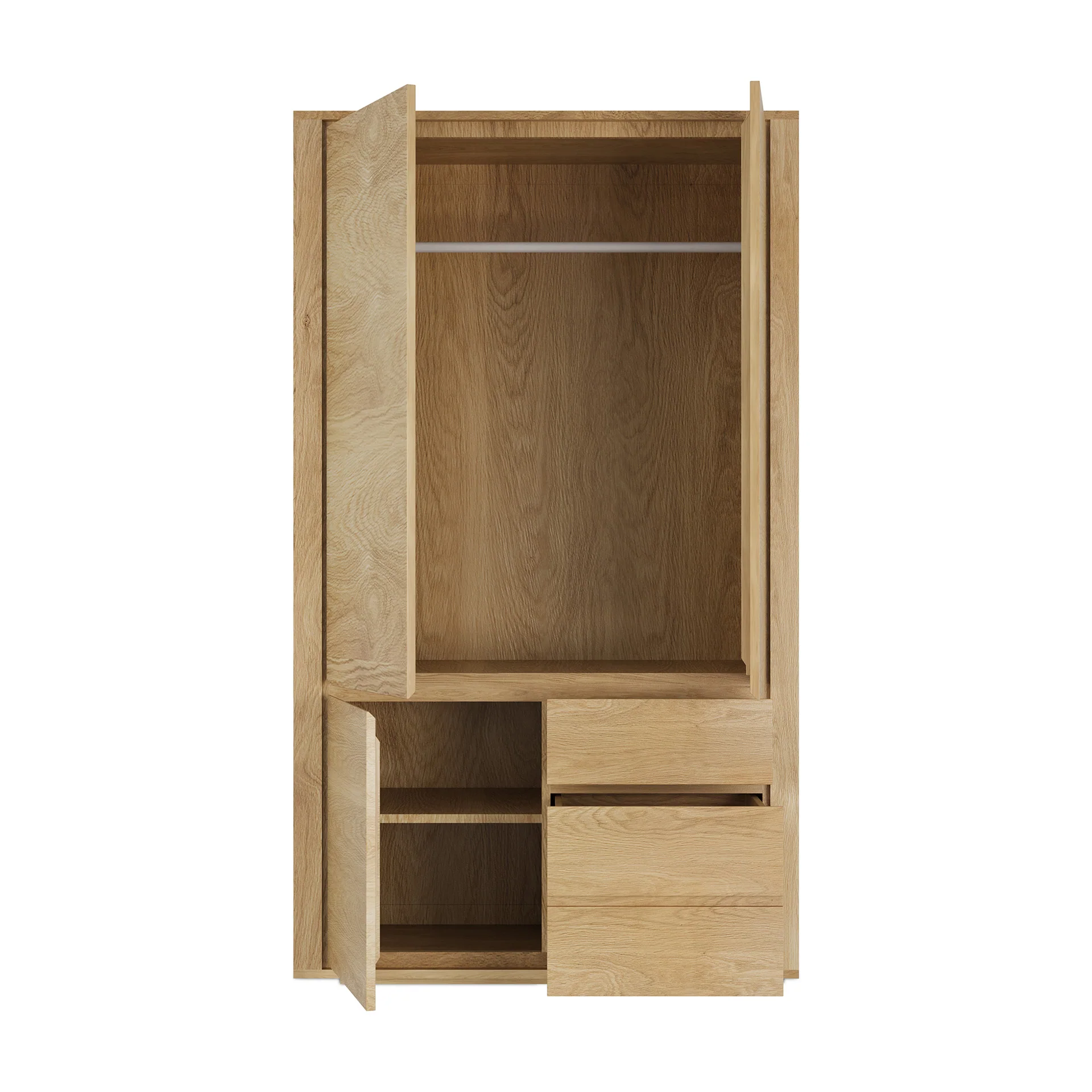 Ethnicraft Oak Shadow Dresser - 3 Doors/3 Drawers - Image 4