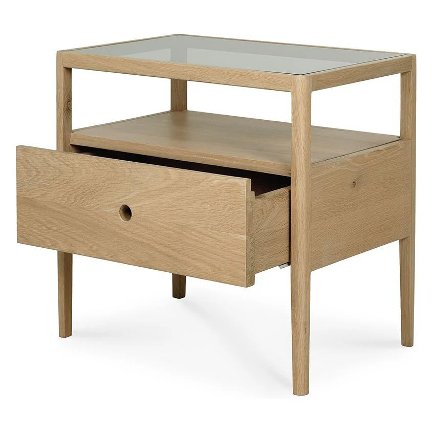 Ethnicraft Oak Spindle Bedside Table - Image 3
