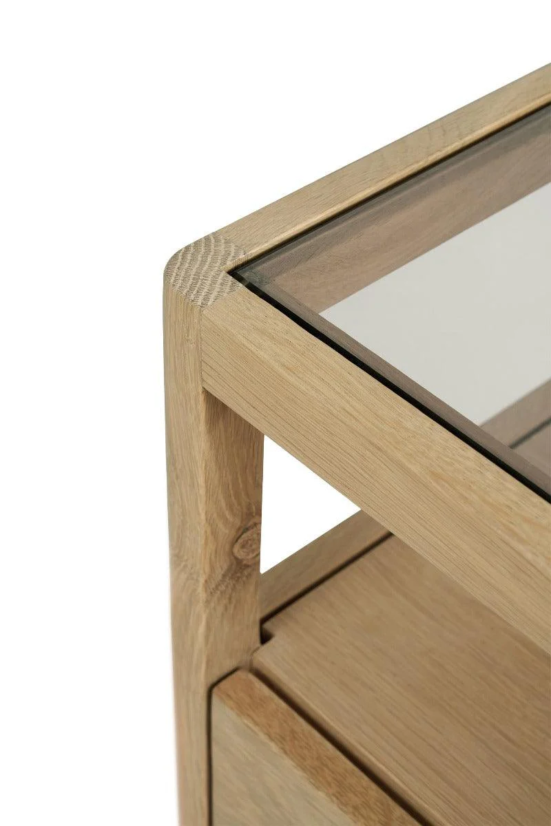 Ethnicraft Oak Spindle Bedside Table - Image 8