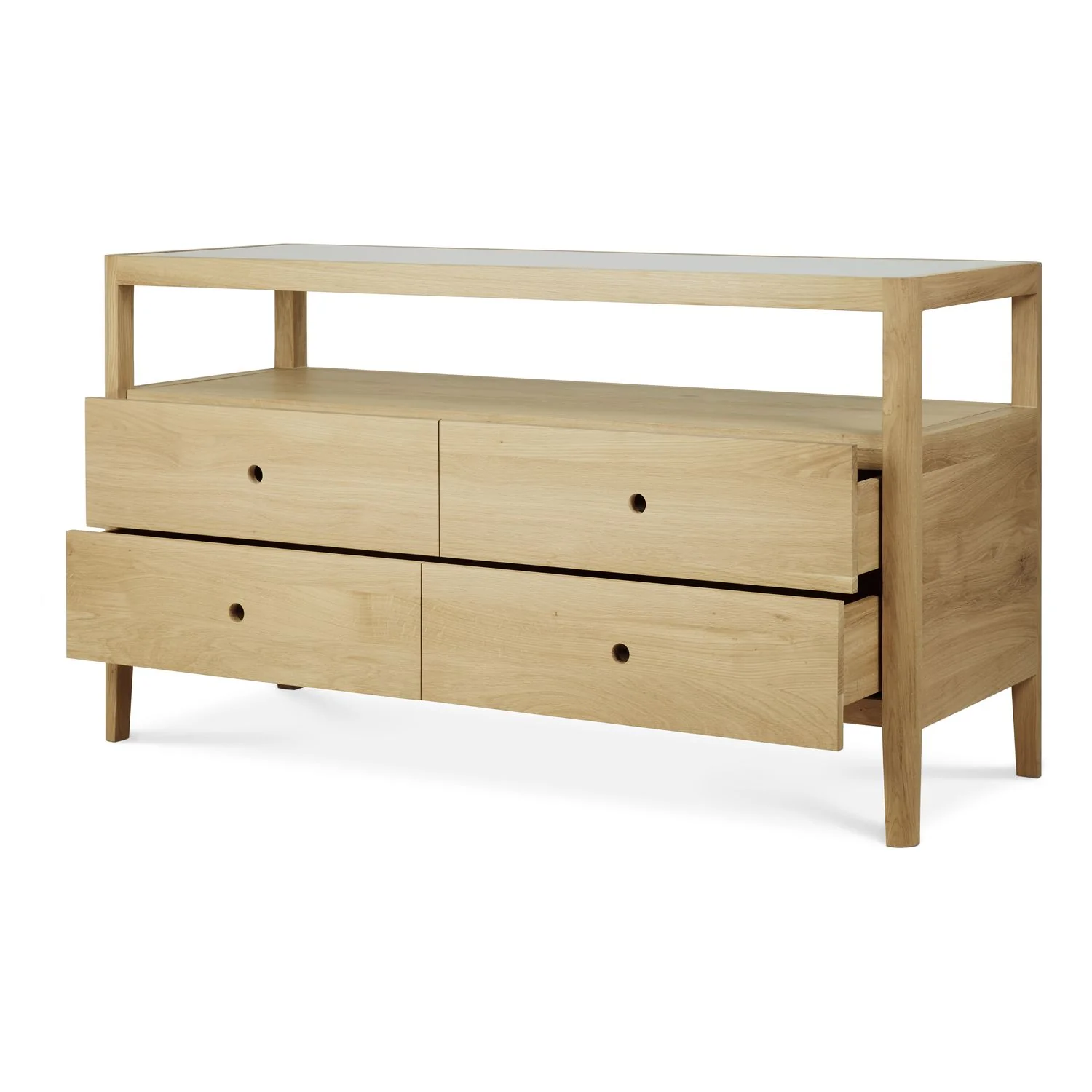 Ethnicraft Oak Spindle Dresser - 4 Drawers - Image 3