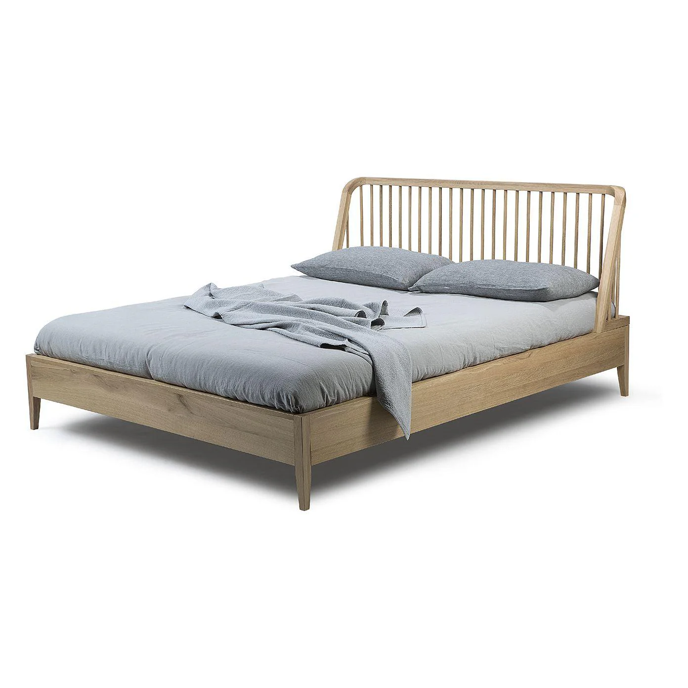Ethnicraft Oak Spindle Queen Bed - Image 7