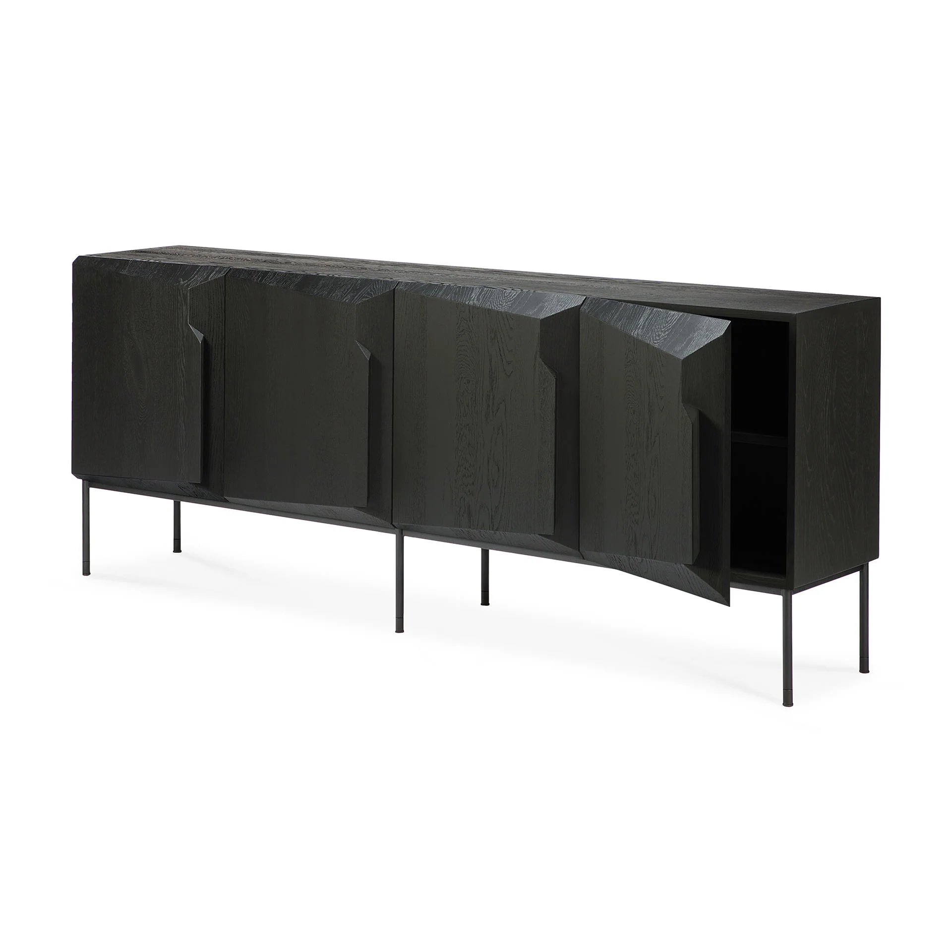 Ethnicraft Oak Stairs Sideboard - 4 Doors - Image 3
