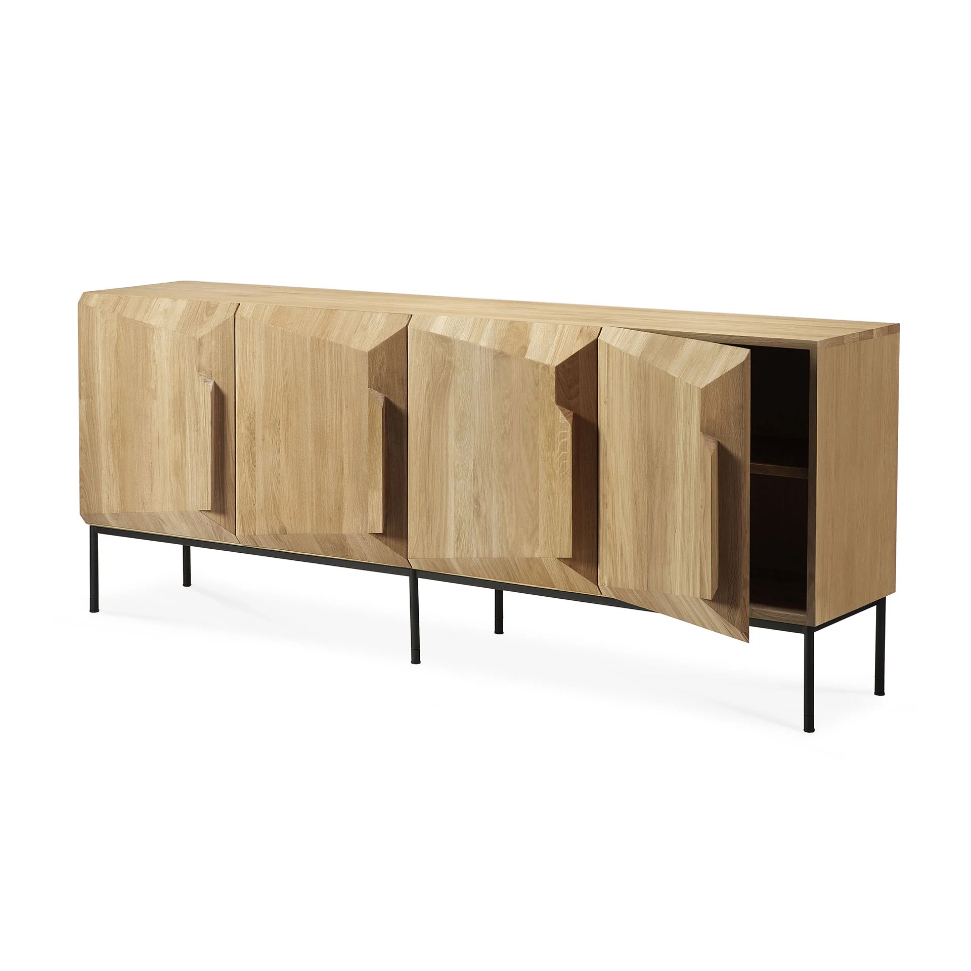 Ethnicraft Oak Stairs Sideboard - 4 Doors - Image 6