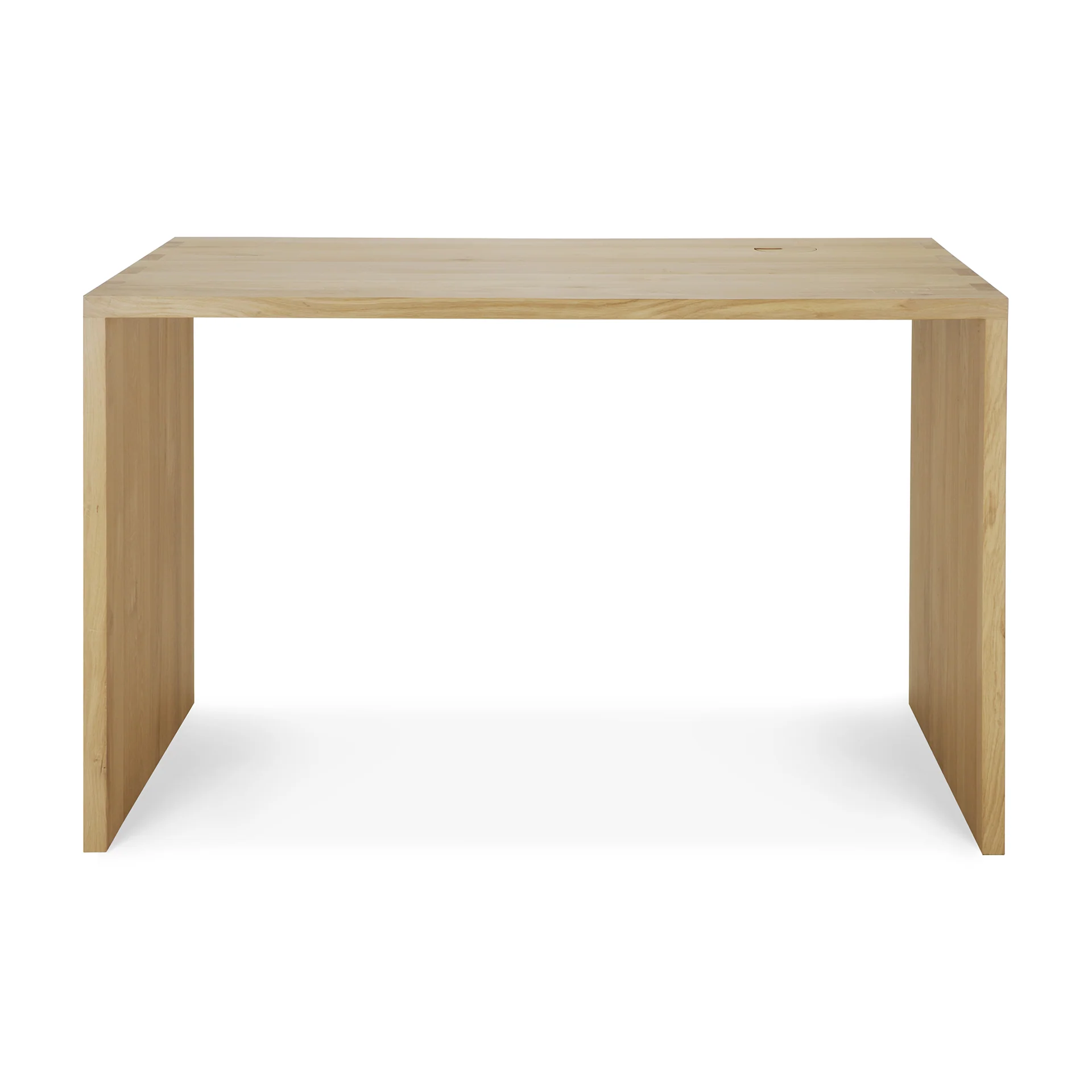 Ethnicraft Oak U Desk with Cable Management