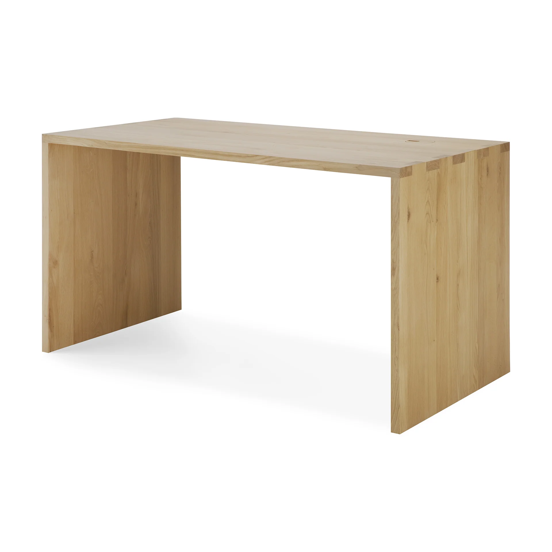 Ethnicraft Oak U Desk with Cable Management - Image 4