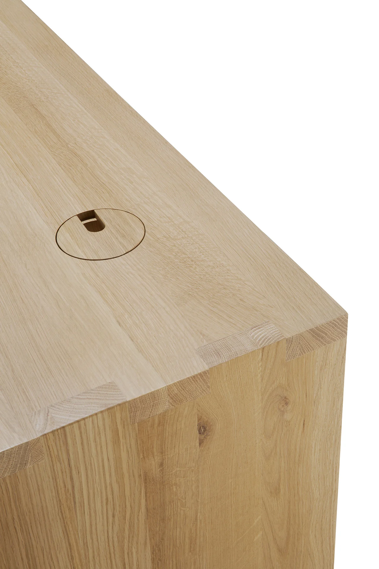 Ethnicraft Oak U Desk with Cable Management - Image 7