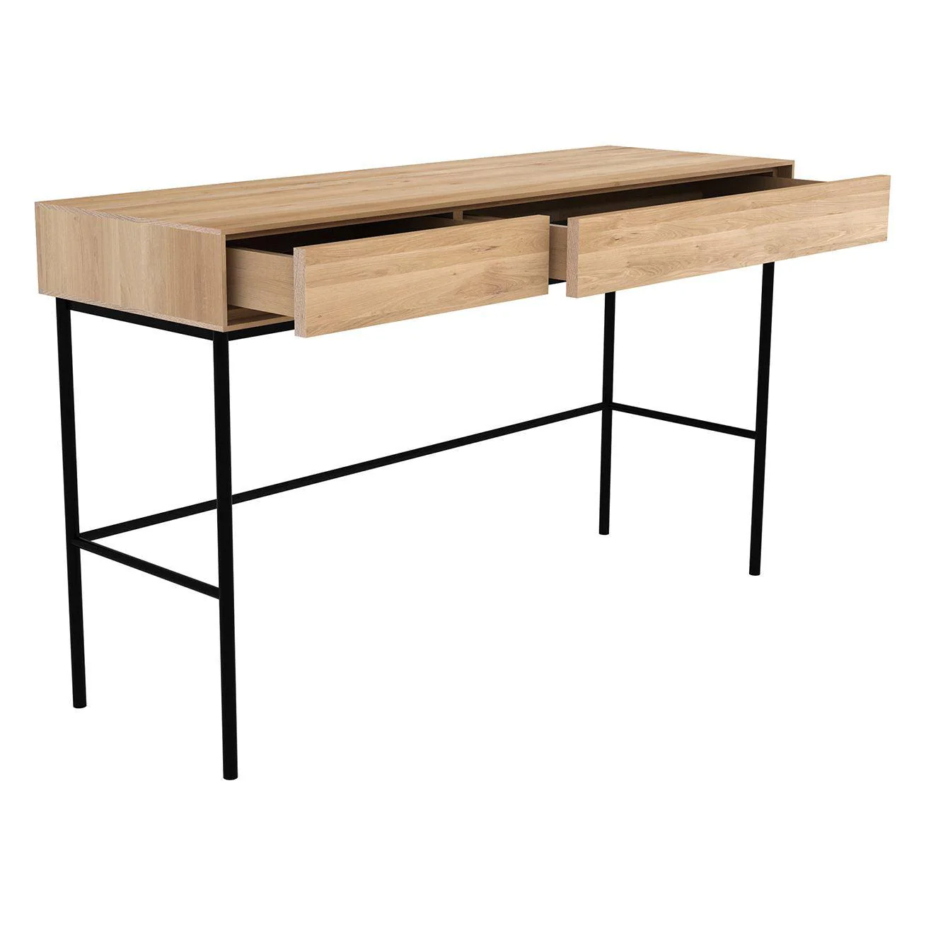 Ethnicraft Oak Whitebird Desk - 2 Drawers - Image 3