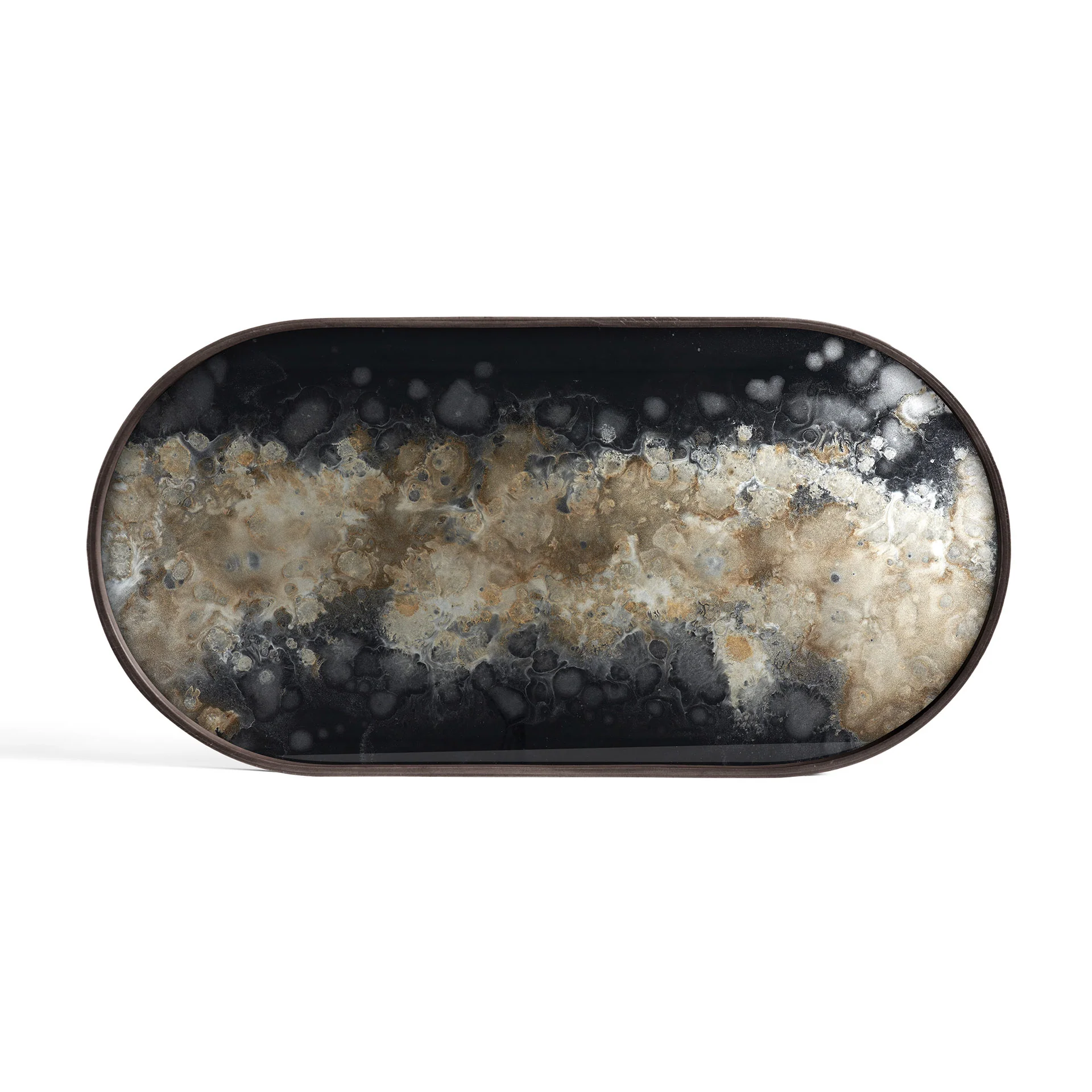 Ethnicraft Oval Glass Tray - Oblong