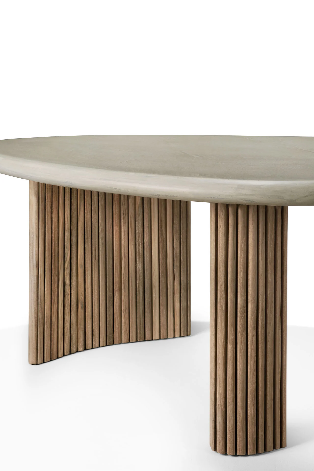 Ethnicraft Reclaimed Teak Boomerang Outdoor Coffee Table - Image 12