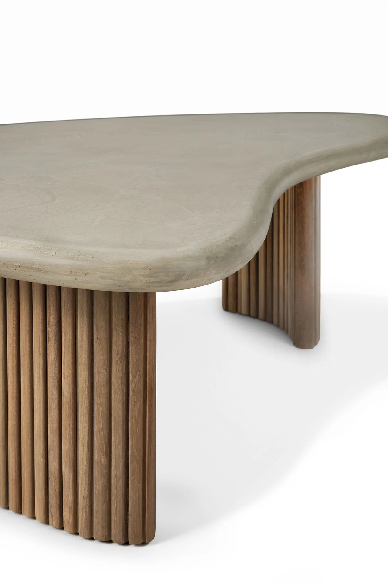 Ethnicraft Reclaimed Teak Boomerang Outdoor Coffee Table - Image 14