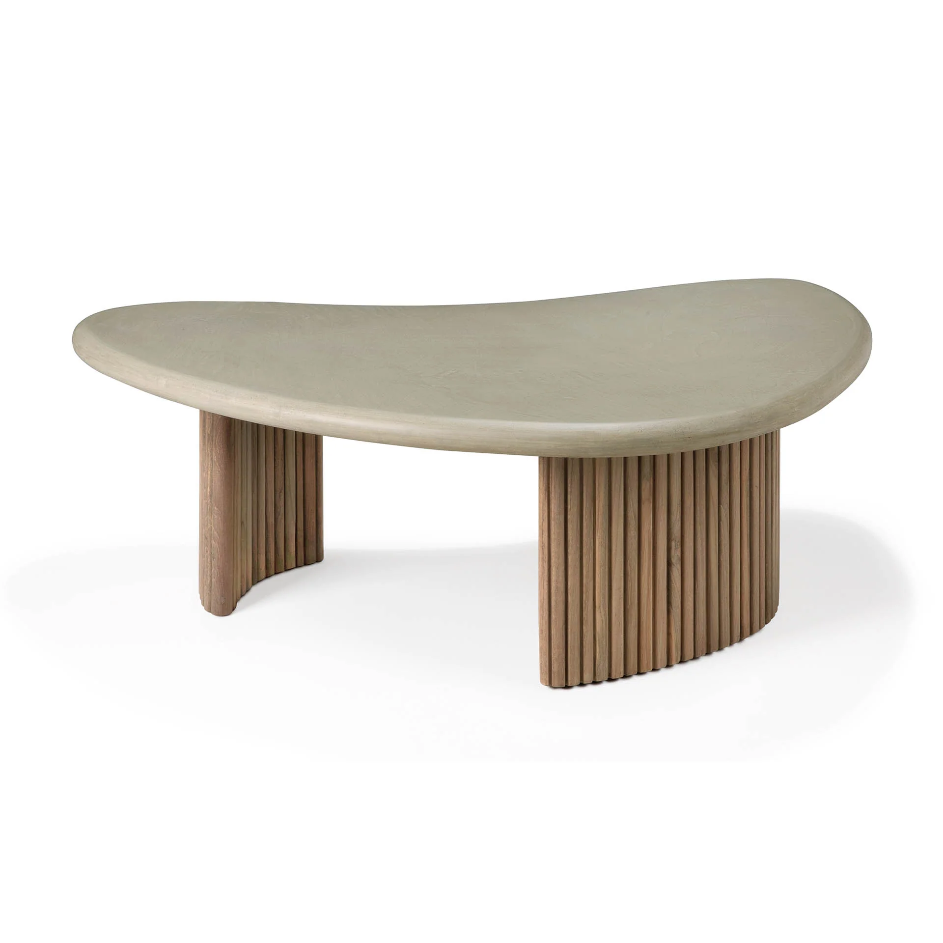 Ethnicraft Reclaimed Teak Boomerang Outdoor Coffee Table - Image 3