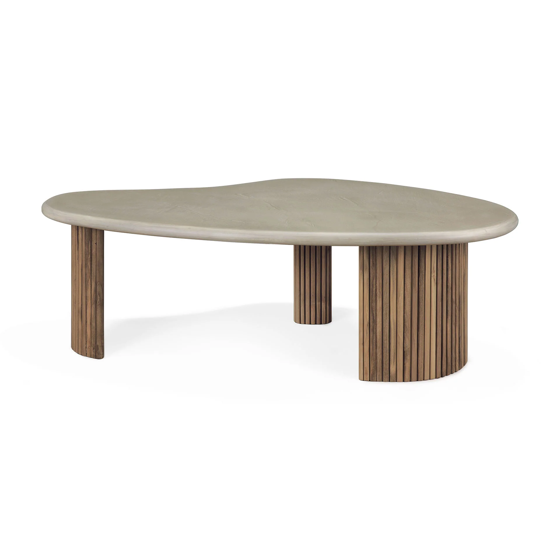 Ethnicraft Reclaimed Teak Boomerang Outdoor Coffee Table - Image 5