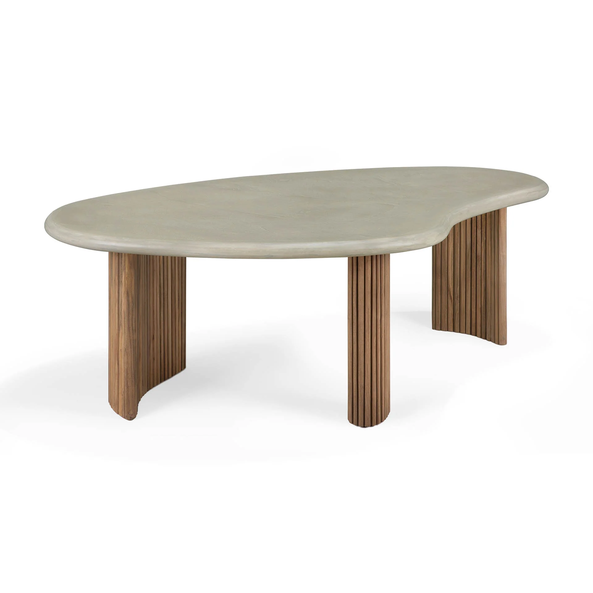 Ethnicraft Reclaimed Teak Boomerang Outdoor Coffee Table - Image 6