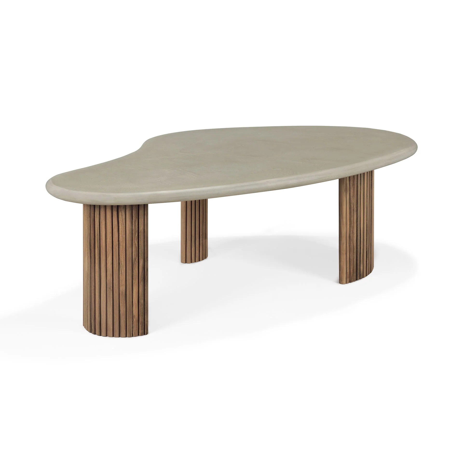 Ethnicraft Reclaimed Teak Boomerang Outdoor Coffee Table - Image 7