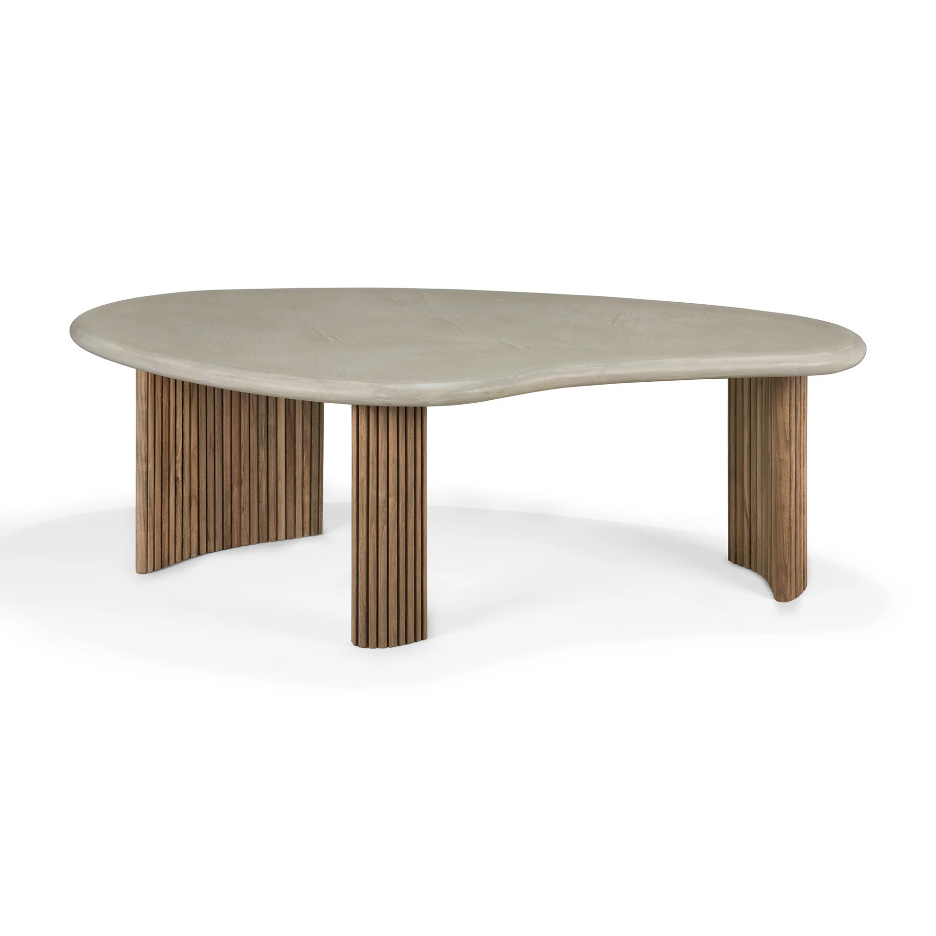 Ethnicraft Reclaimed Teak Boomerang Outdoor Coffee Table - Image 8