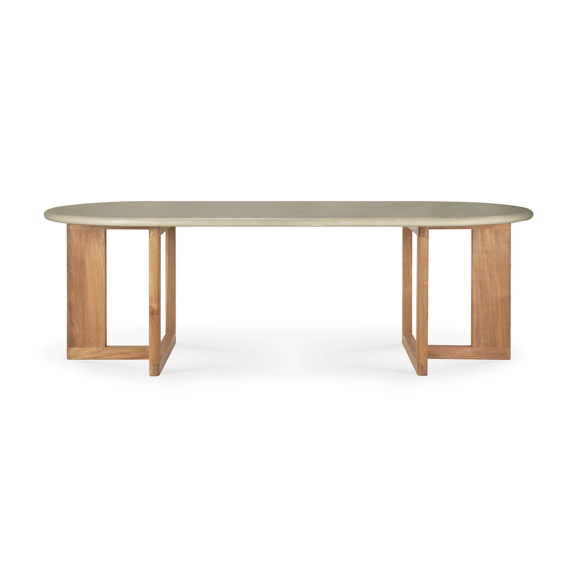 Ethnicraft Reclaimed Teak Trestle Outdoor Dining Table