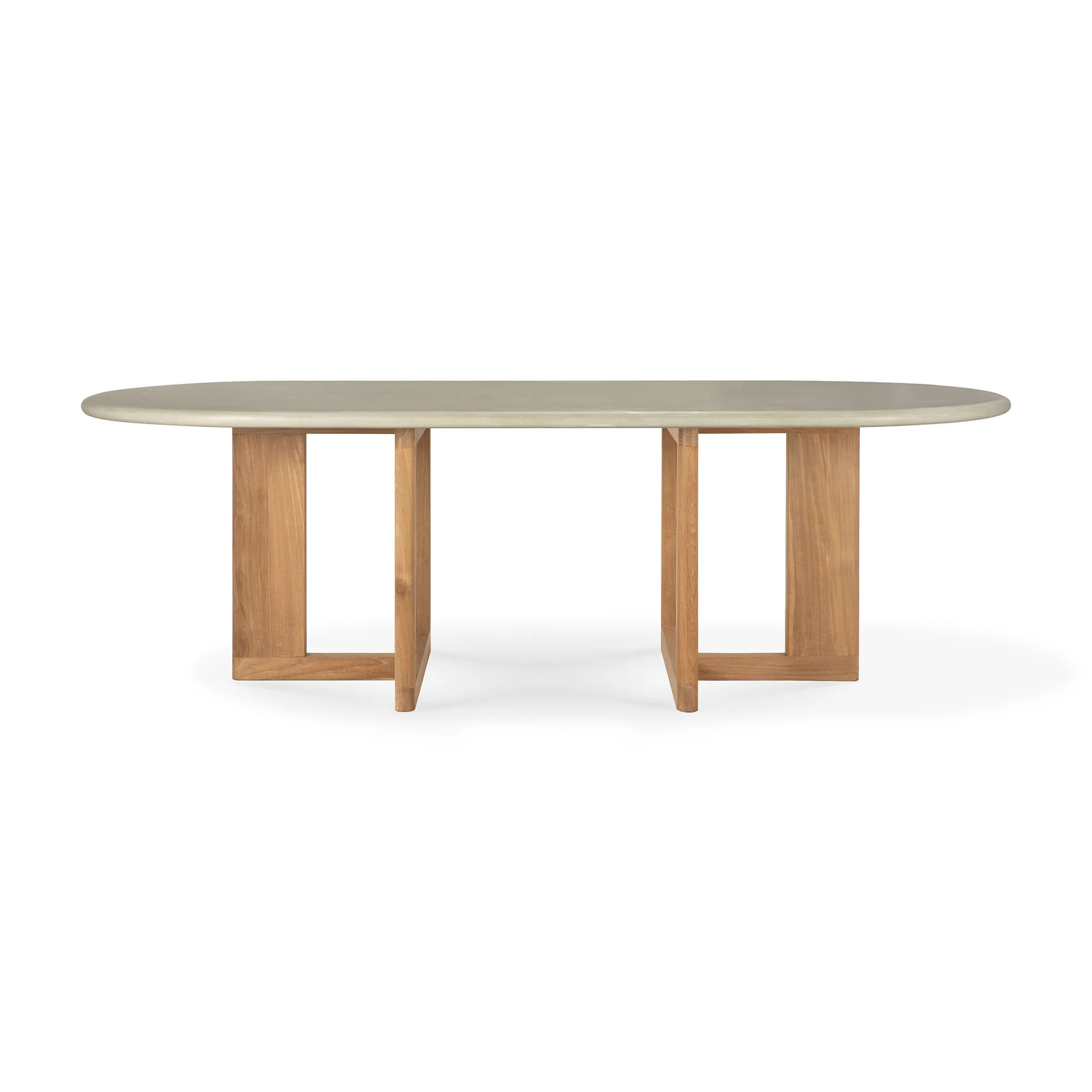 Ethnicraft Reclaimed Teak Trestle Outdoor Dining Table - Image 2