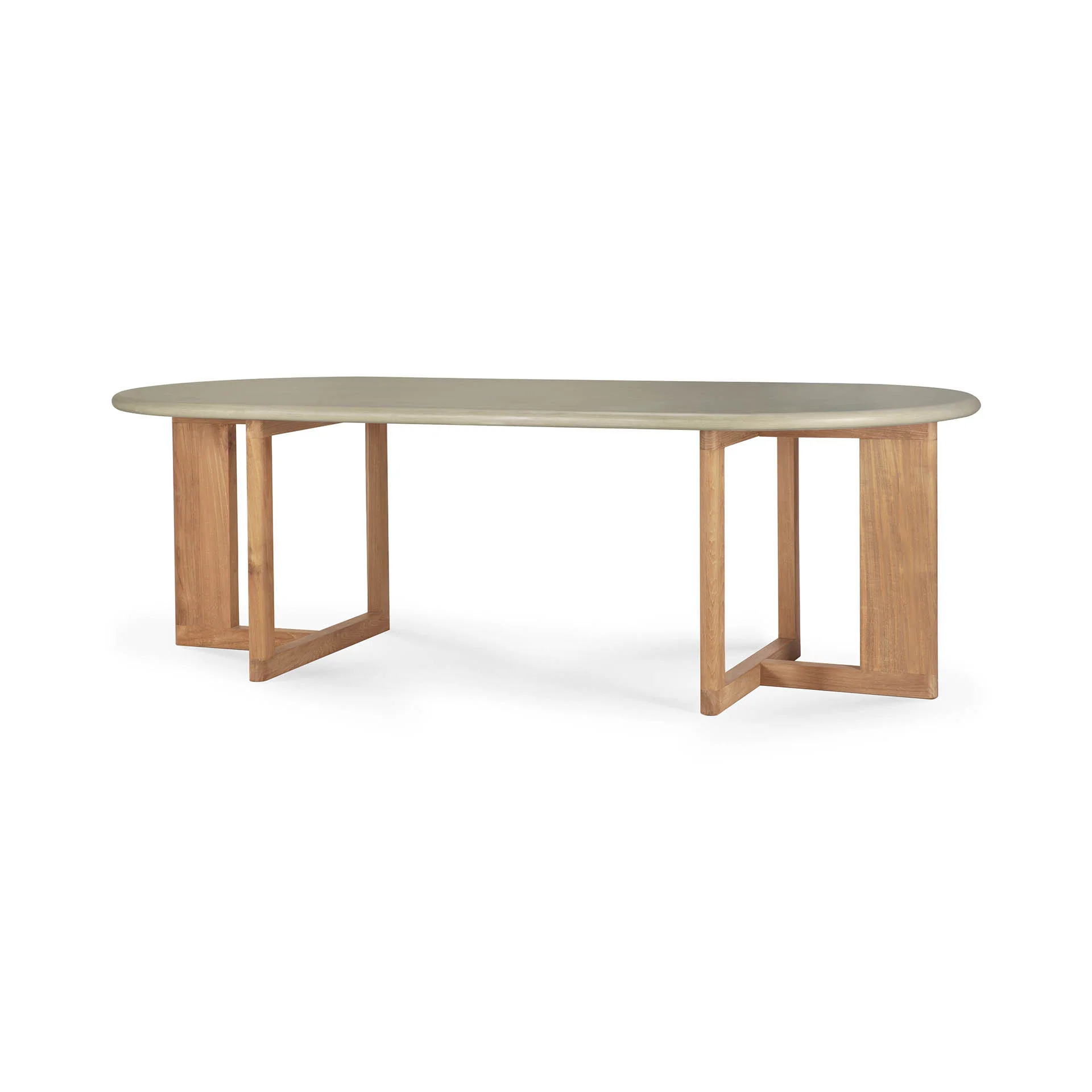 Ethnicraft Reclaimed Teak Trestle Outdoor Dining Table - Image 3