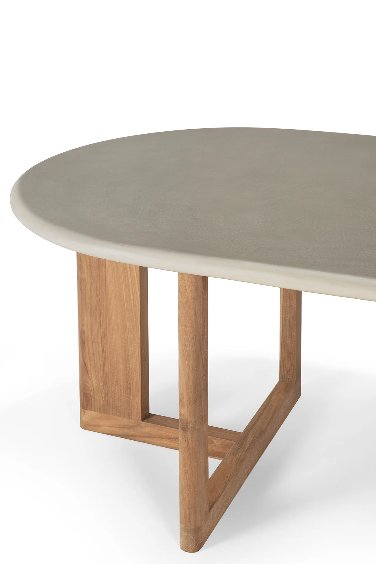 Ethnicraft Reclaimed Teak Trestle Outdoor Dining Table - Image 5
