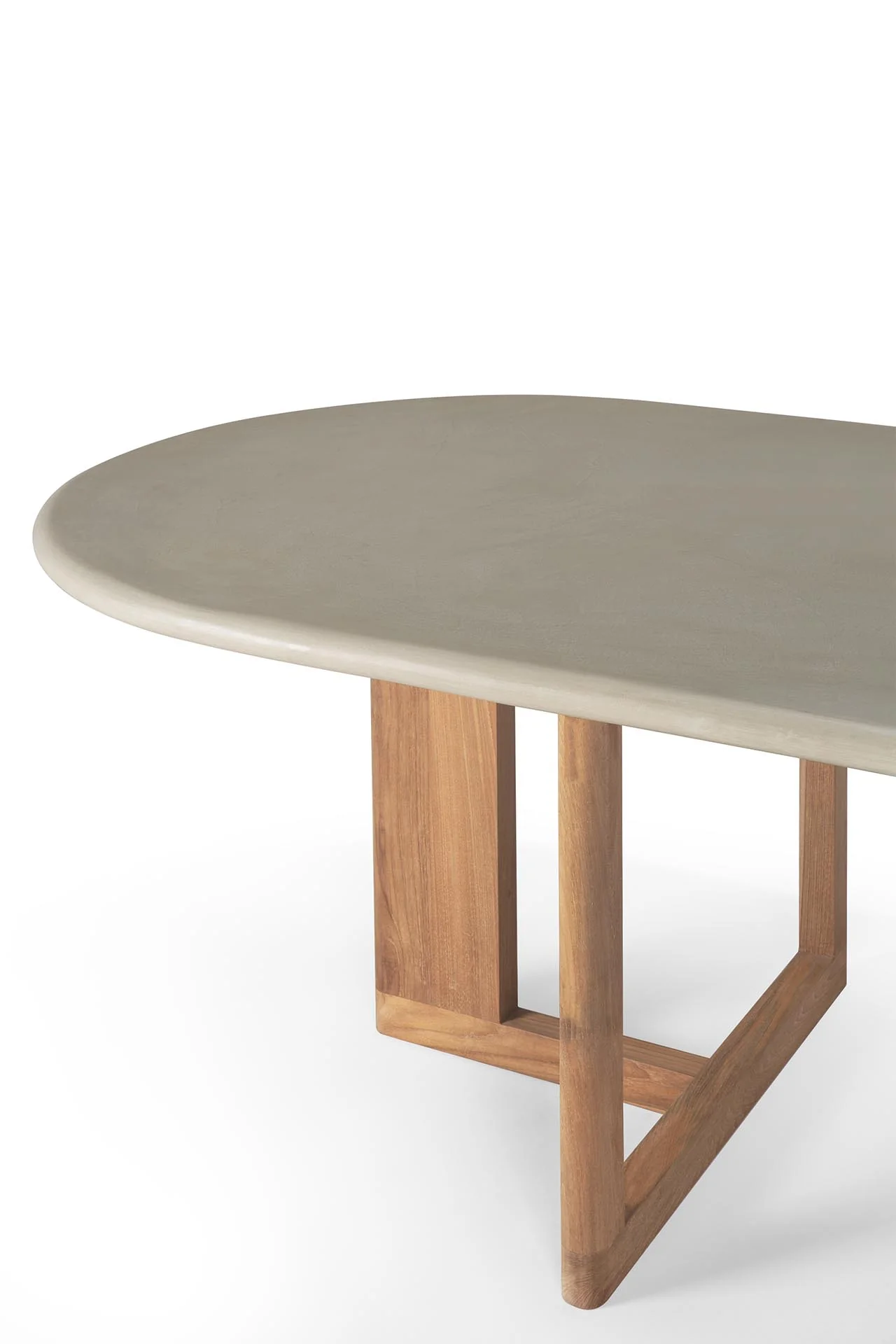 Ethnicraft Reclaimed Teak Trestle Outdoor Dining Table - Image 6