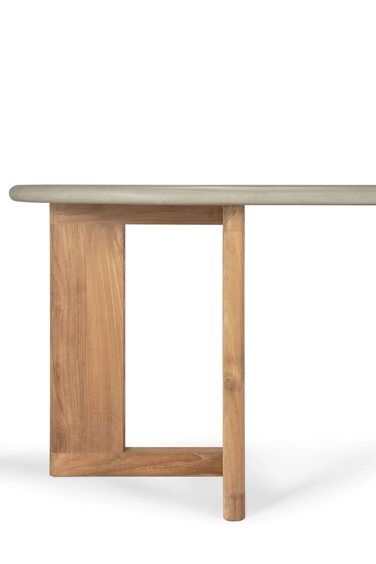 Ethnicraft Reclaimed Teak Trestle Outdoor Dining Table - Image 8