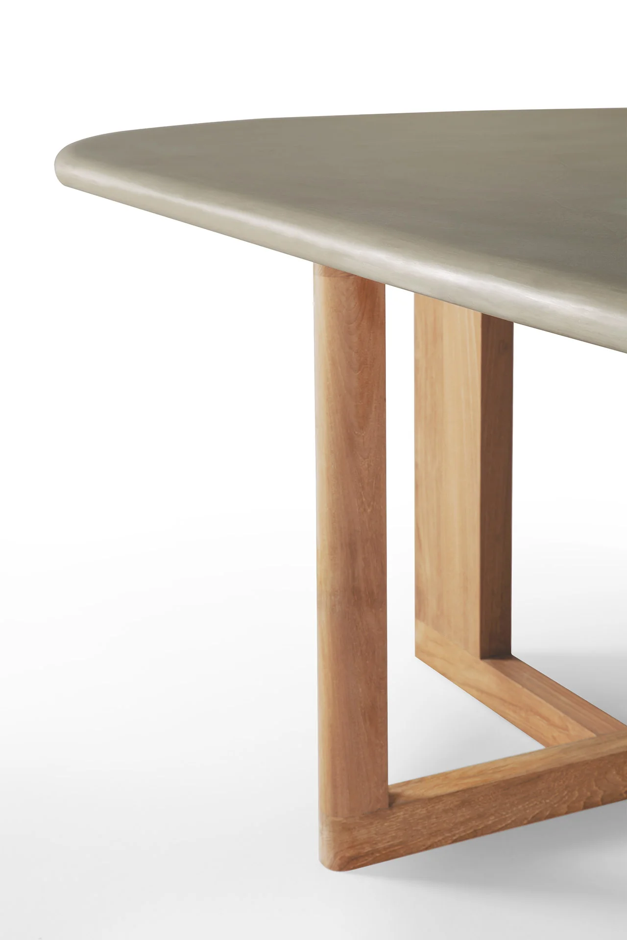 Ethnicraft Reclaimed Teak Trestle Outdoor Dining Table - Image 9