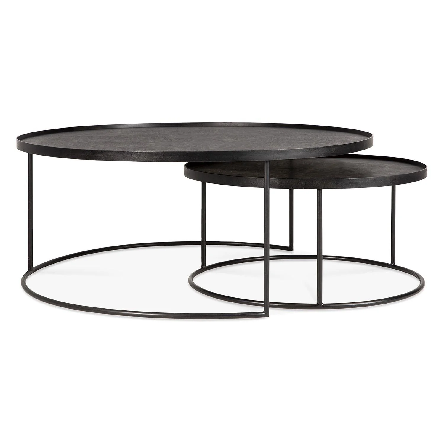 Ethnicraft Round Tray Coffee Table - Set of 2 - Image 6