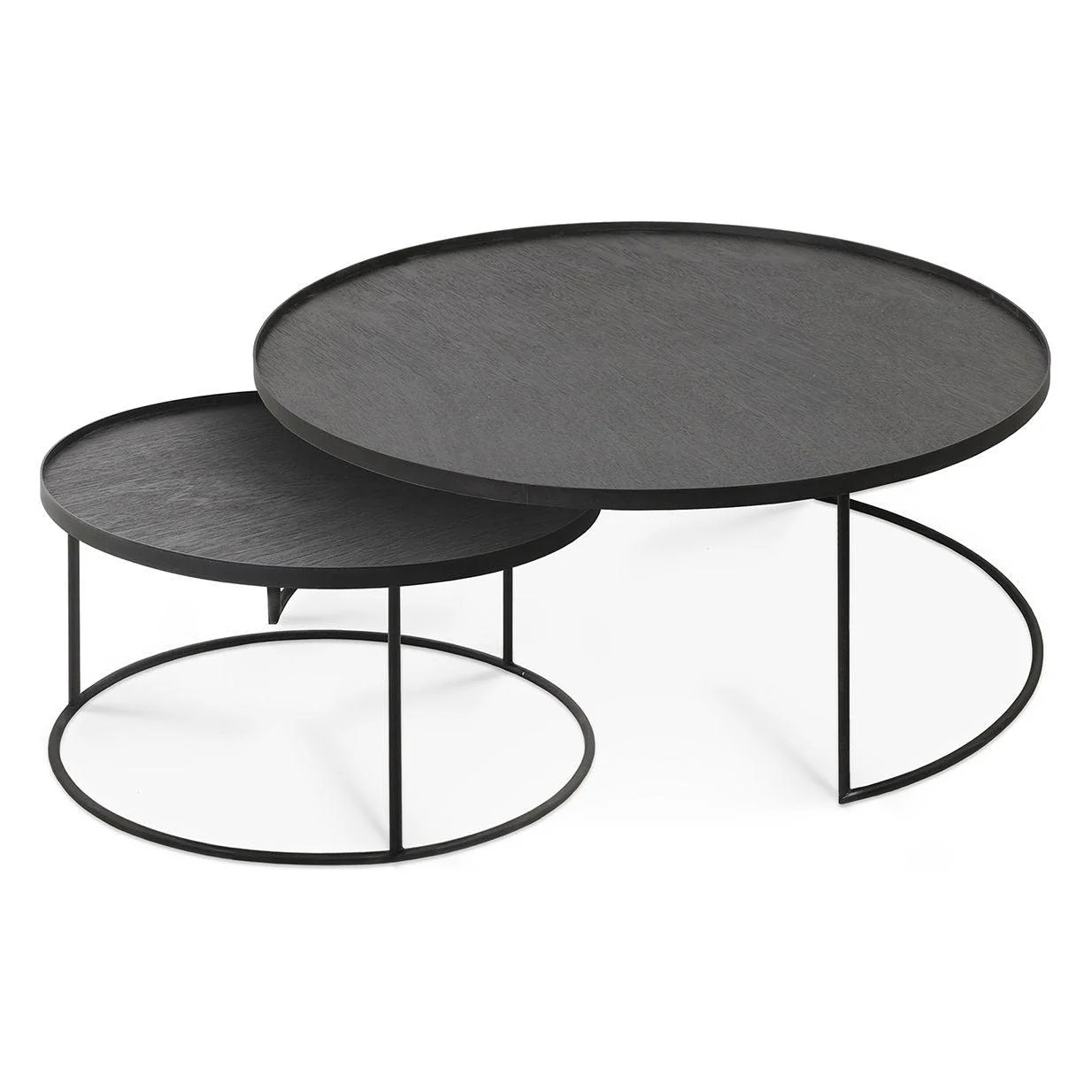 Ethnicraft Round Tray Coffee Table - Set of 2 - Image 7