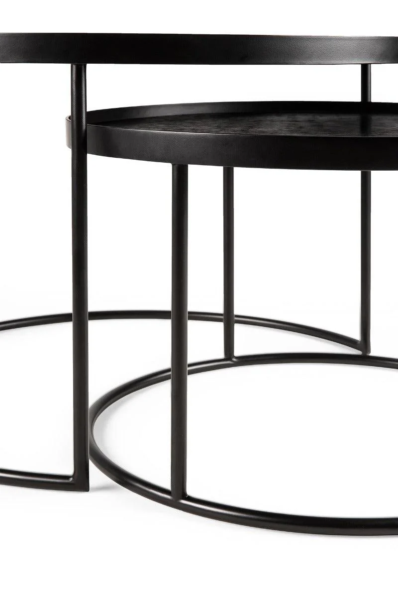 Ethnicraft Round Tray Coffee Table - Set of 2 - Image 8