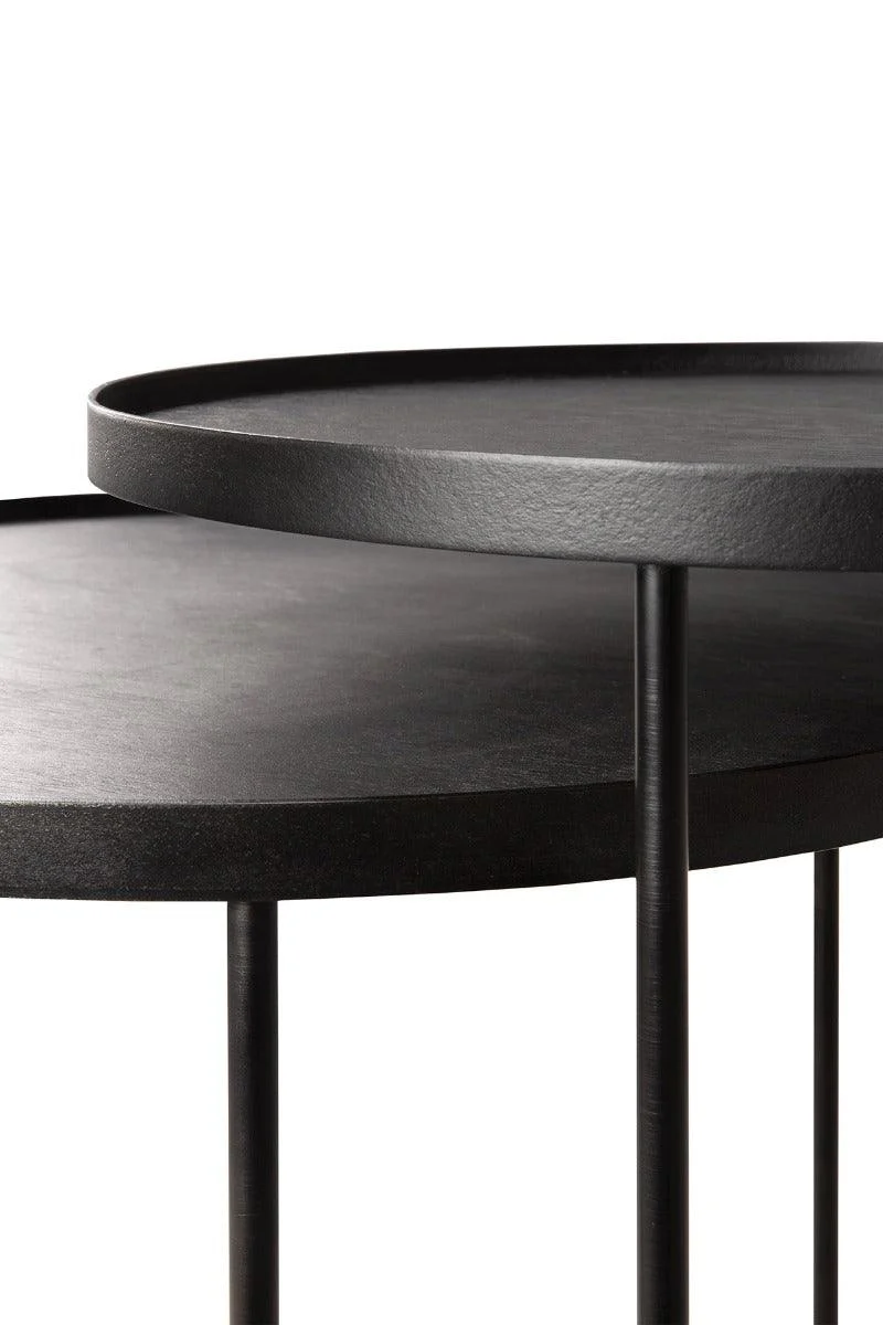 Ethnicraft Round Tray Side Table - Set of 2 - Image 5