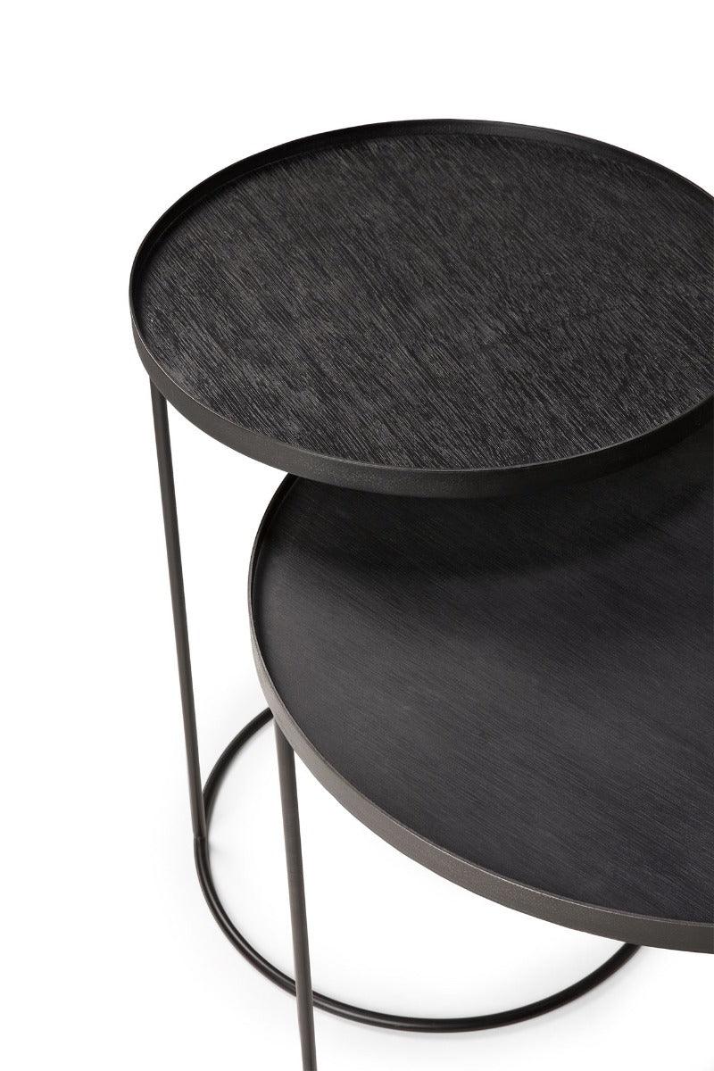 Ethnicraft Round Tray Side Table - Set of 2 - Image 6
