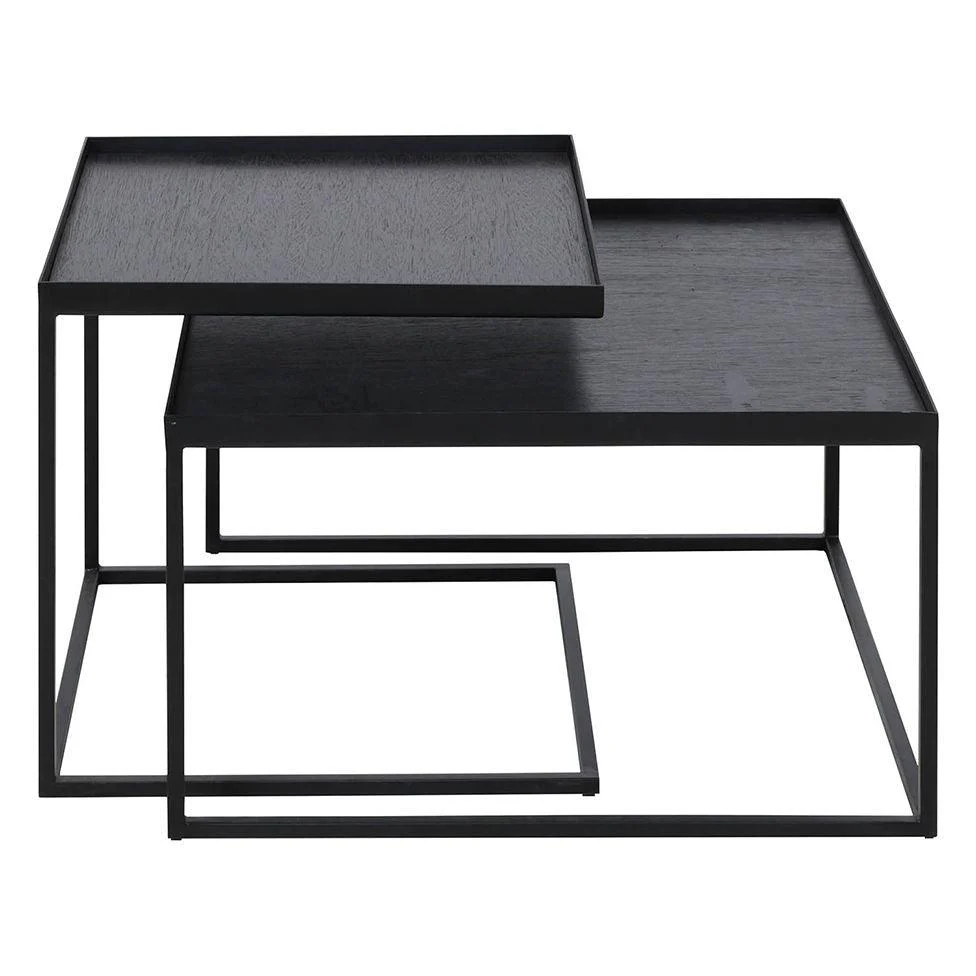 Ethnicraft Square Tray Side Table - Set of 2