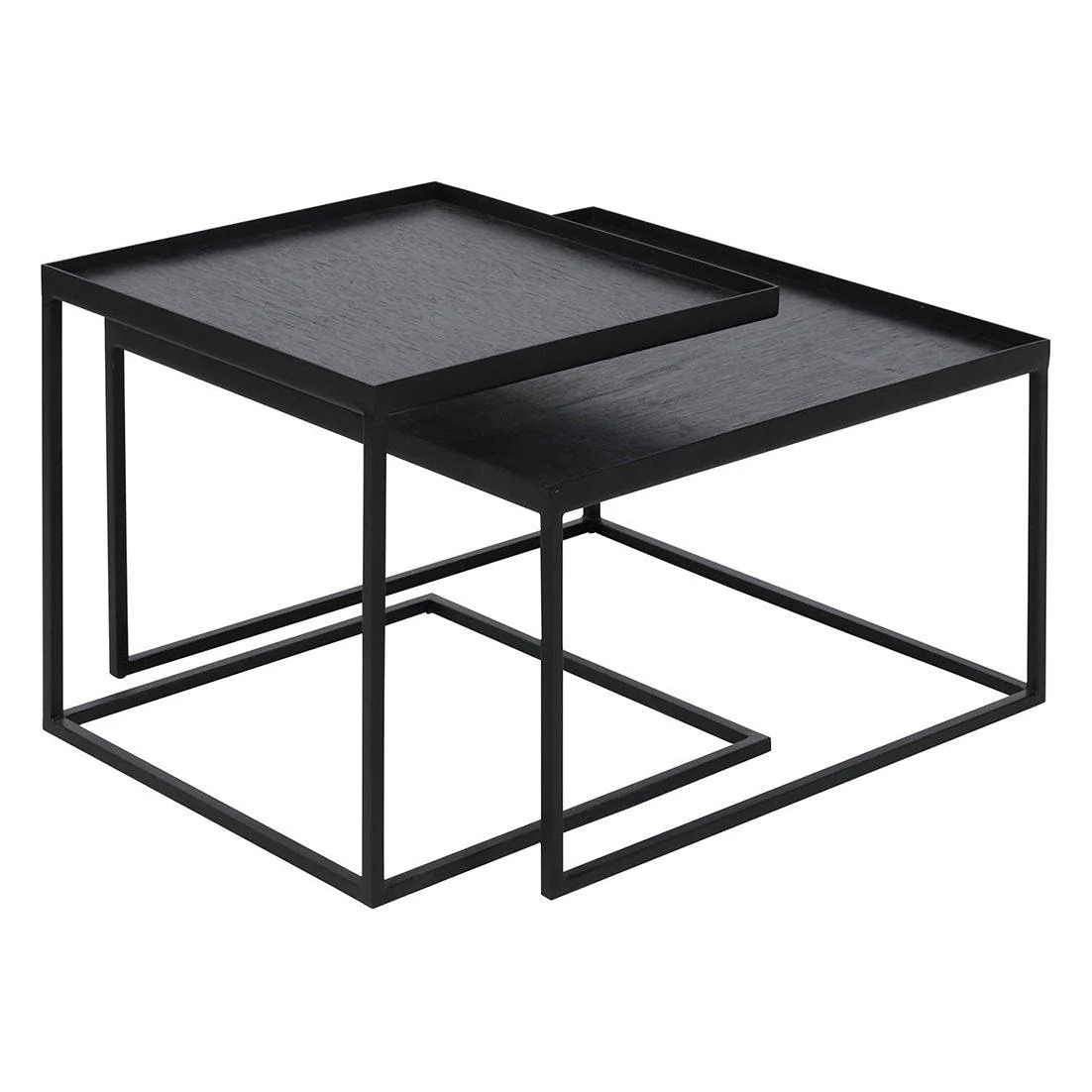Ethnicraft Square Tray Side Table - Set of 2 - Image 2